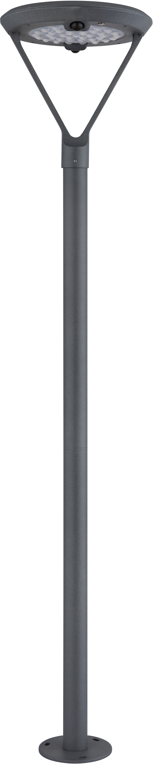 GLOBO LIGHTING LED Solarleuchte »SOLARLEUCHTE ALUMINIUM DRUCKGUSS GRAU, 1XLED« LED-Modul 1 Stk. Warmweiß Solar Garten Terrasse Außenbeleuchtung Dekoleuchten