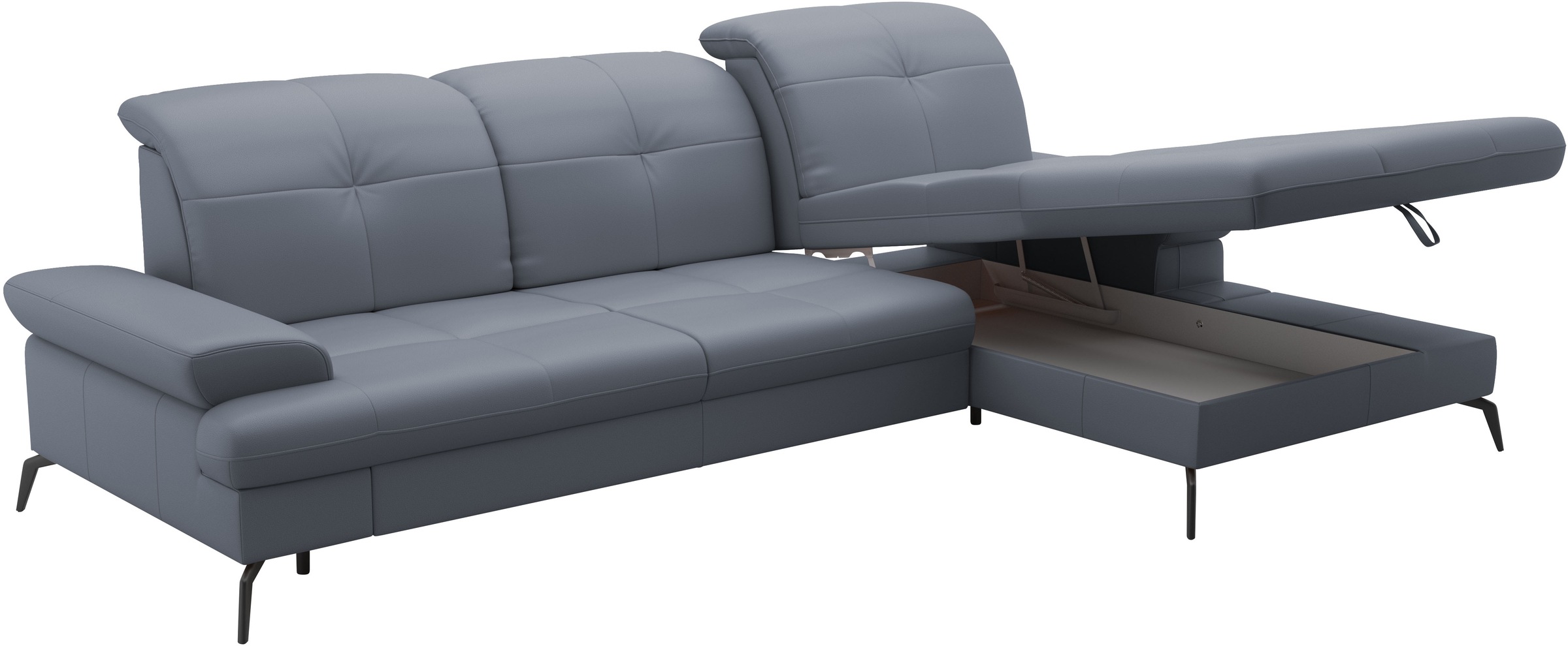sit&more Ecksofa »Amica, L-Form, inkl. Sitztiefenverstellung & Armteilverstellung«, wahlweise mit Bettfunktion, Bettkasten und Kopfteilverstellung