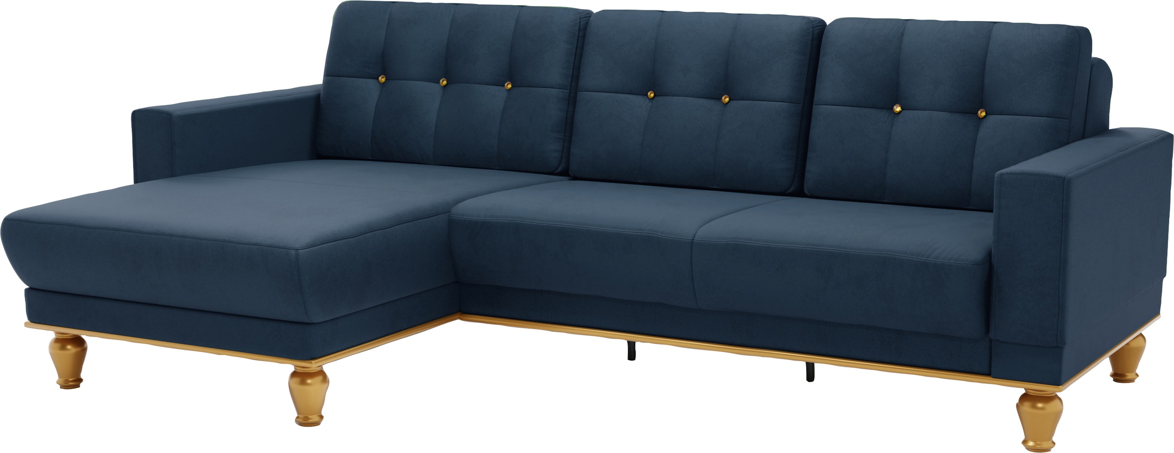 sit&more Ecksofa »Orient 5 L-Form«, mit Strass-Stein, wahlweise mit Bettfunktion und Bettkasten