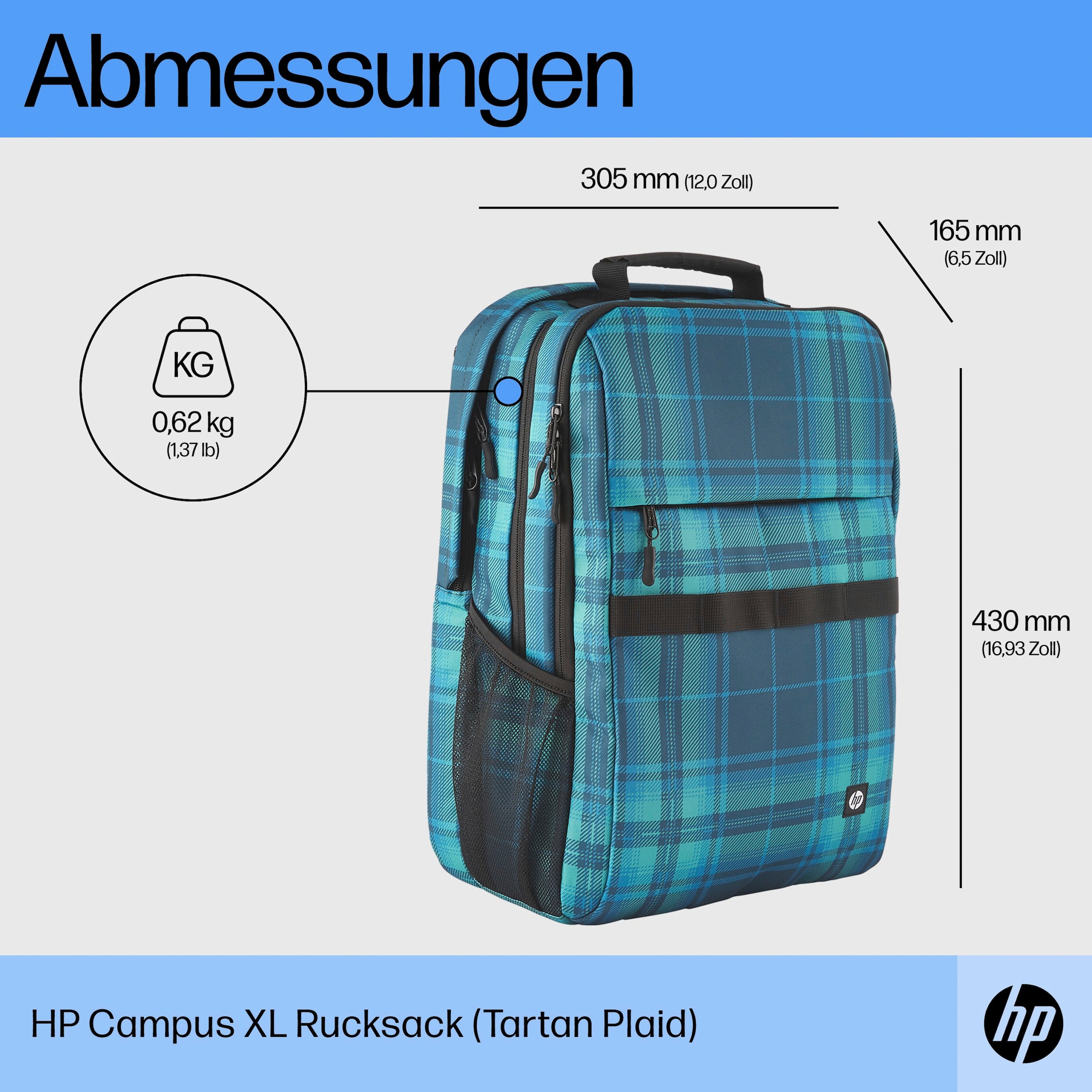 HP Notebook-Rucksack »Campus XL Tartan plaid«