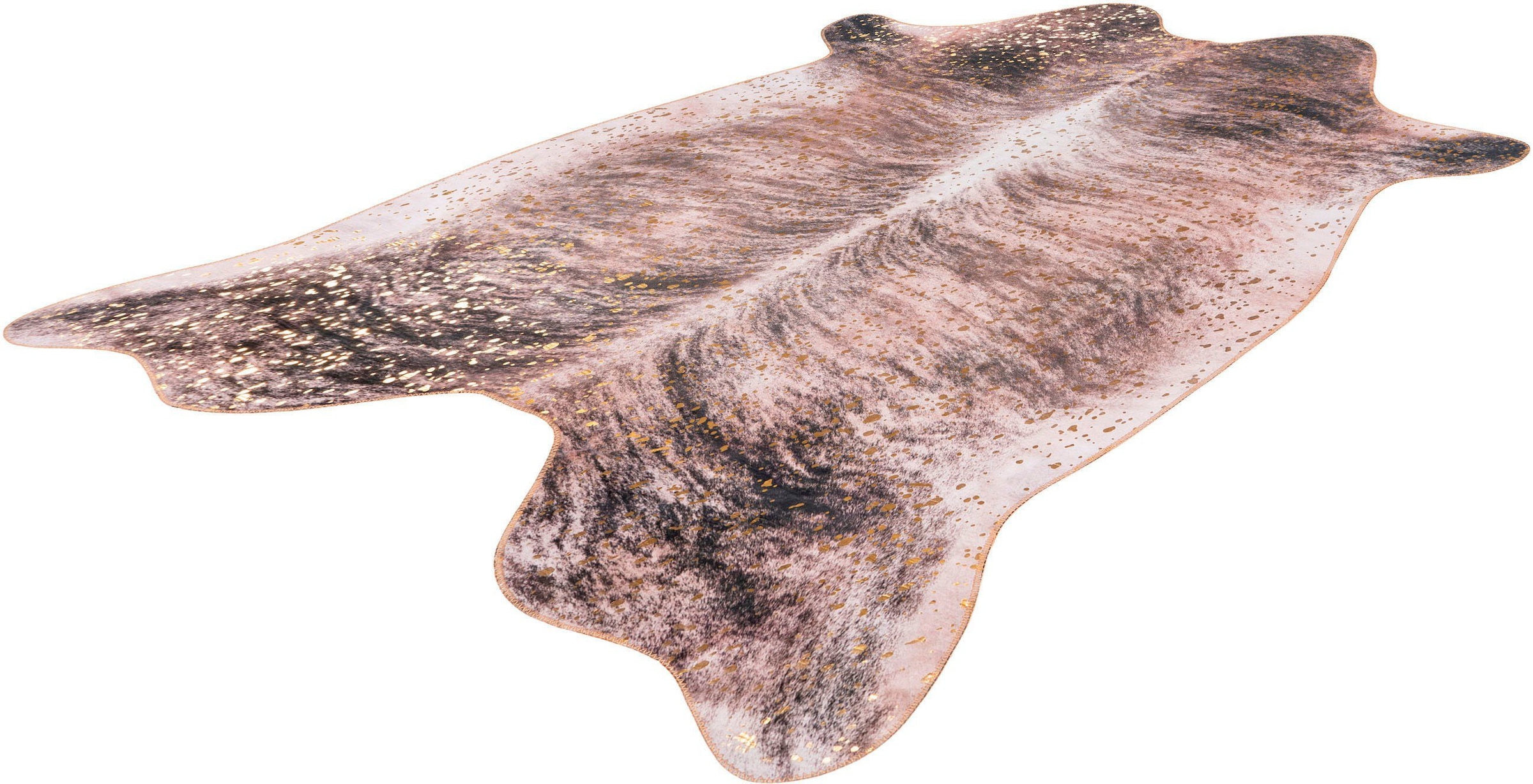 calo-deluxe Teppich »Loreta 200«, fellförmig, 6 mm Höhe, Kunstfell, Wohnzimmer