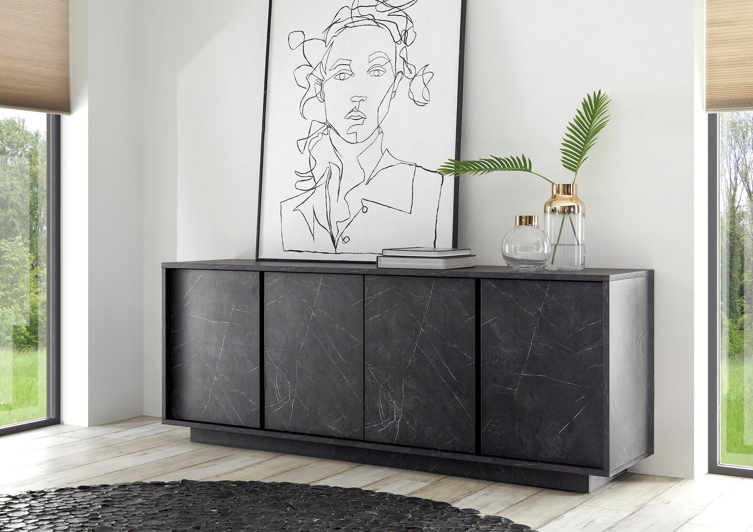 INOSIGN Sideboard »Carrara«, grifflos