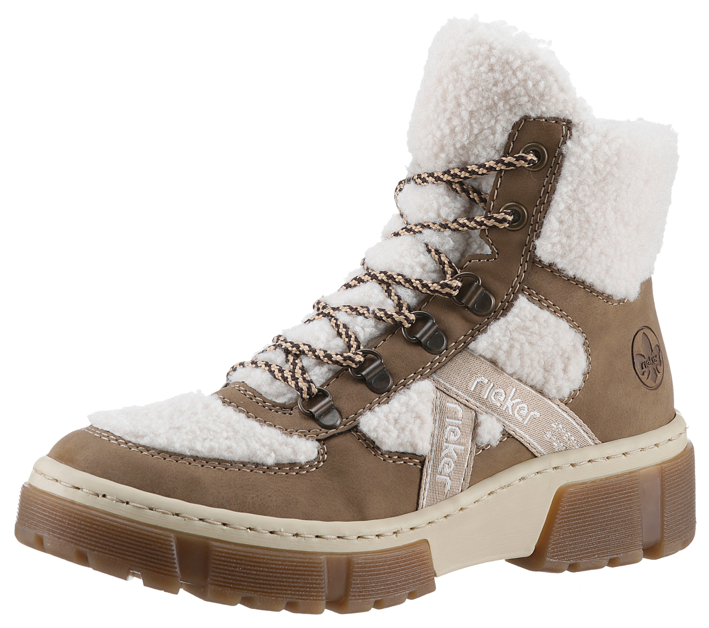 Rieker Winterboots, Schnürboots, Snowboots, Profilsohle, mit Innenreißverschluss