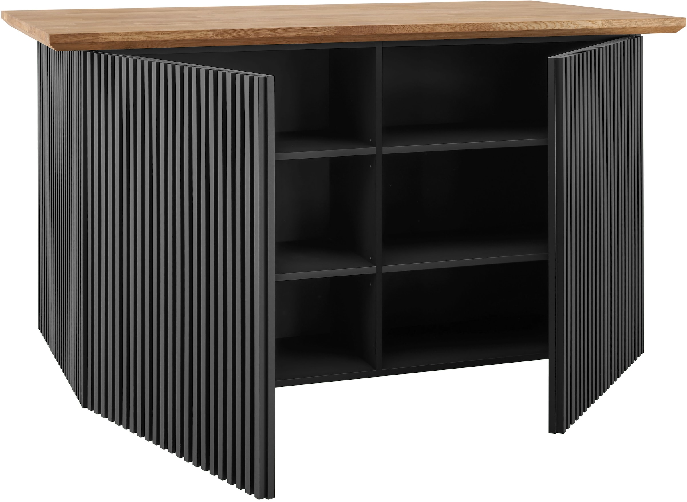 BASIC by Balculina Kücheninsel »Sandella B/H/T 160x87x90 cm« Breite 160 cm, Arbeitsplatte eiche massiv