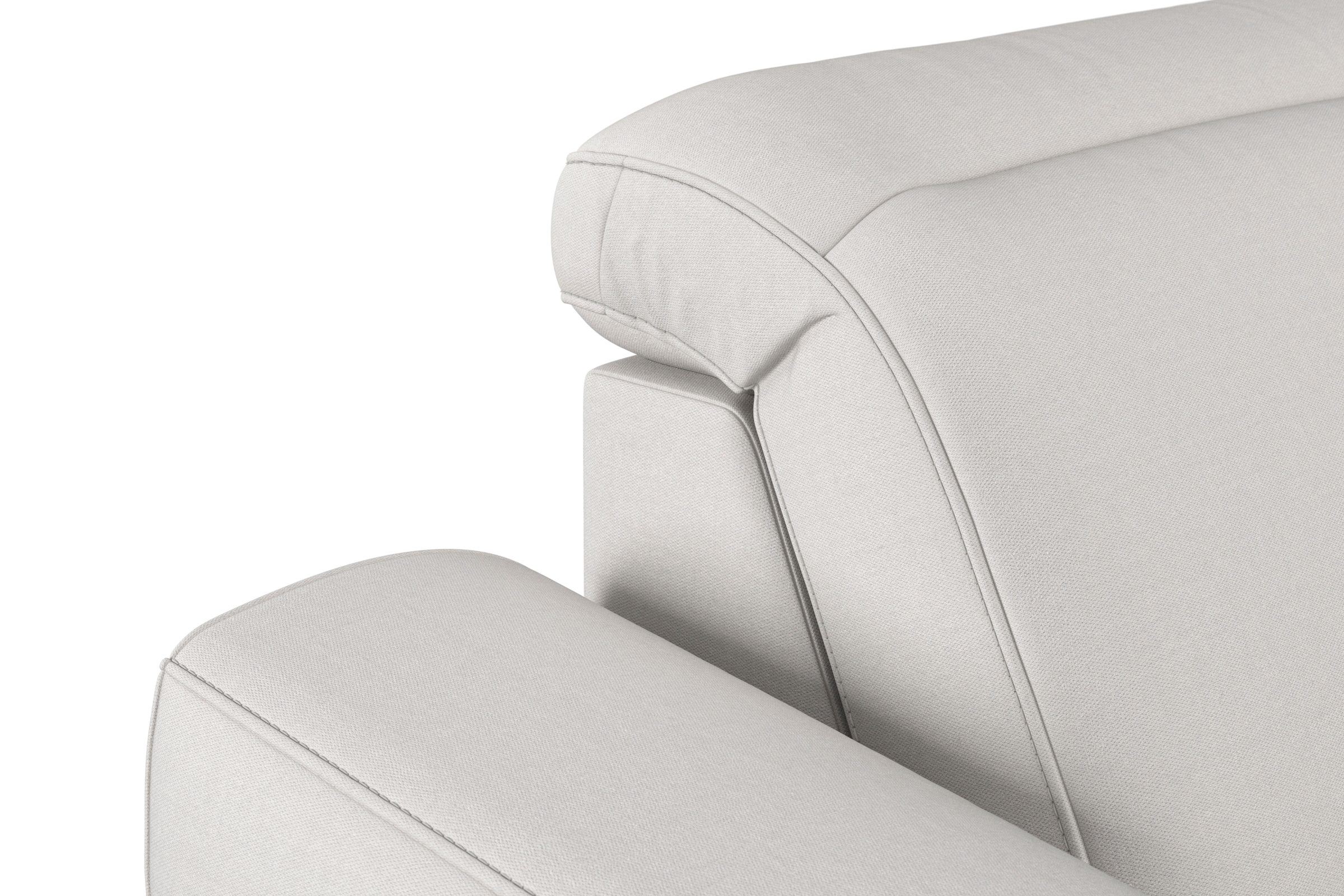 sit&more Ecksofa »Dundee L-Form«, mit Federkern und Edelstahlfüßen, wahlweise mit Kopfteilverstellung