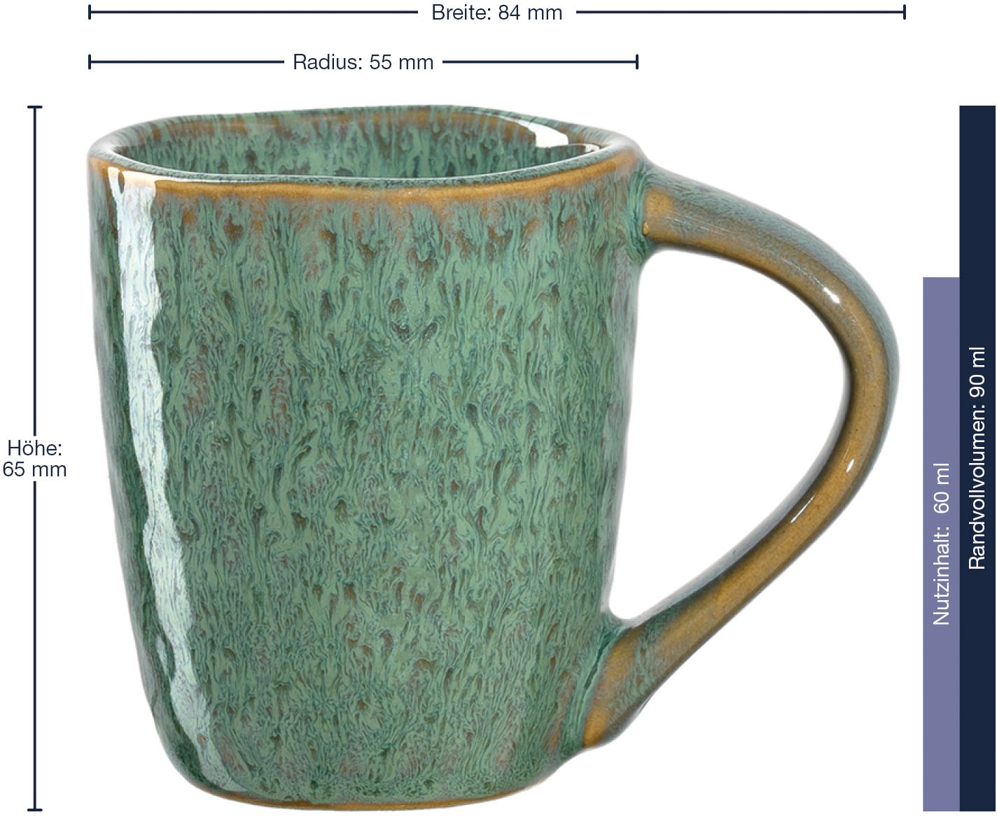 LEONARDO Espressotasse »MATERA«, (Set, 4 tlg.), 90 ml, 4-teilig