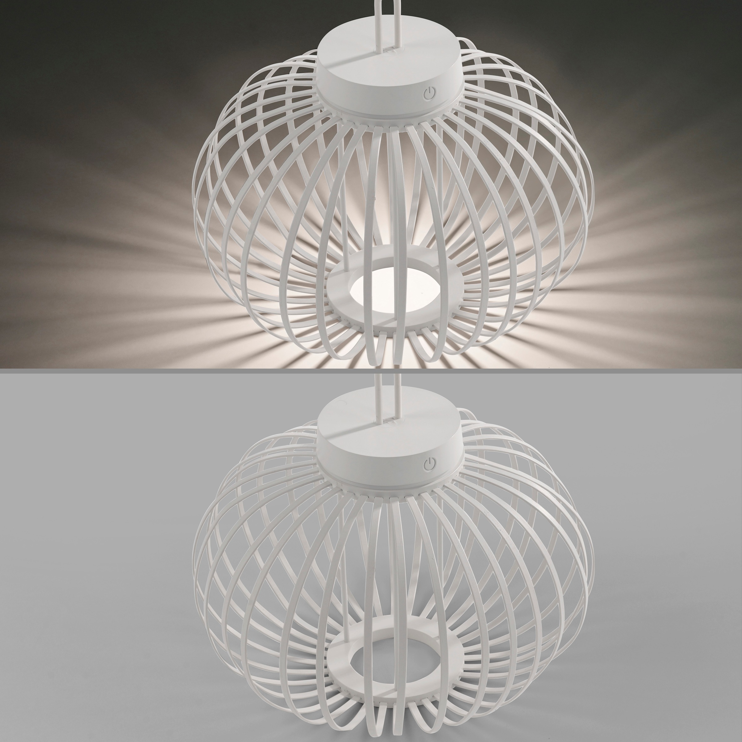 JUST LIGHT Pendelleuchte »AKUBA«, 1 flammig, Leuchtmittel LED-Modul | LED fest integriert, Akkuleuchte