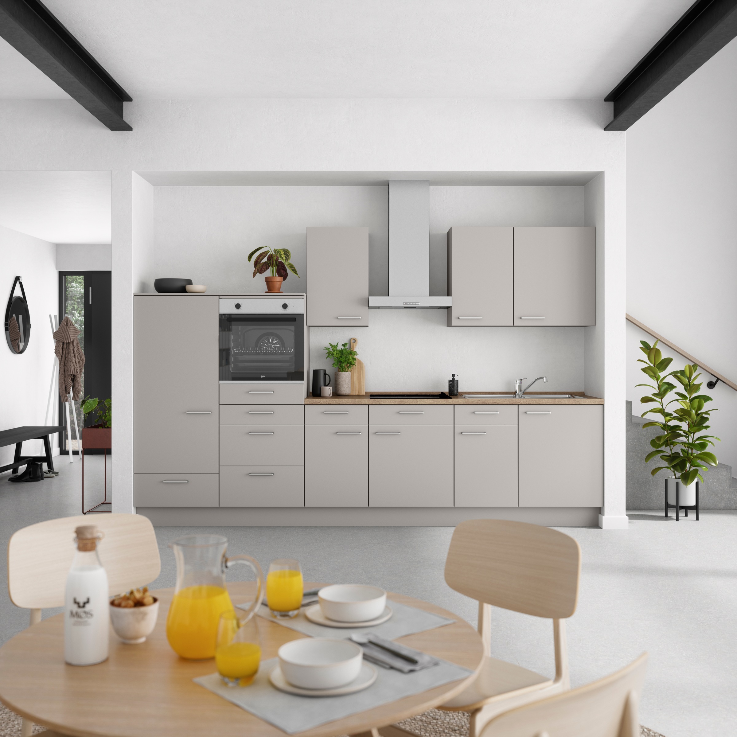 nobilia® Küchenzeile »"Touch I"« vormontiert, Ausrichtung wählbar, Breite 3 günstig online kaufen