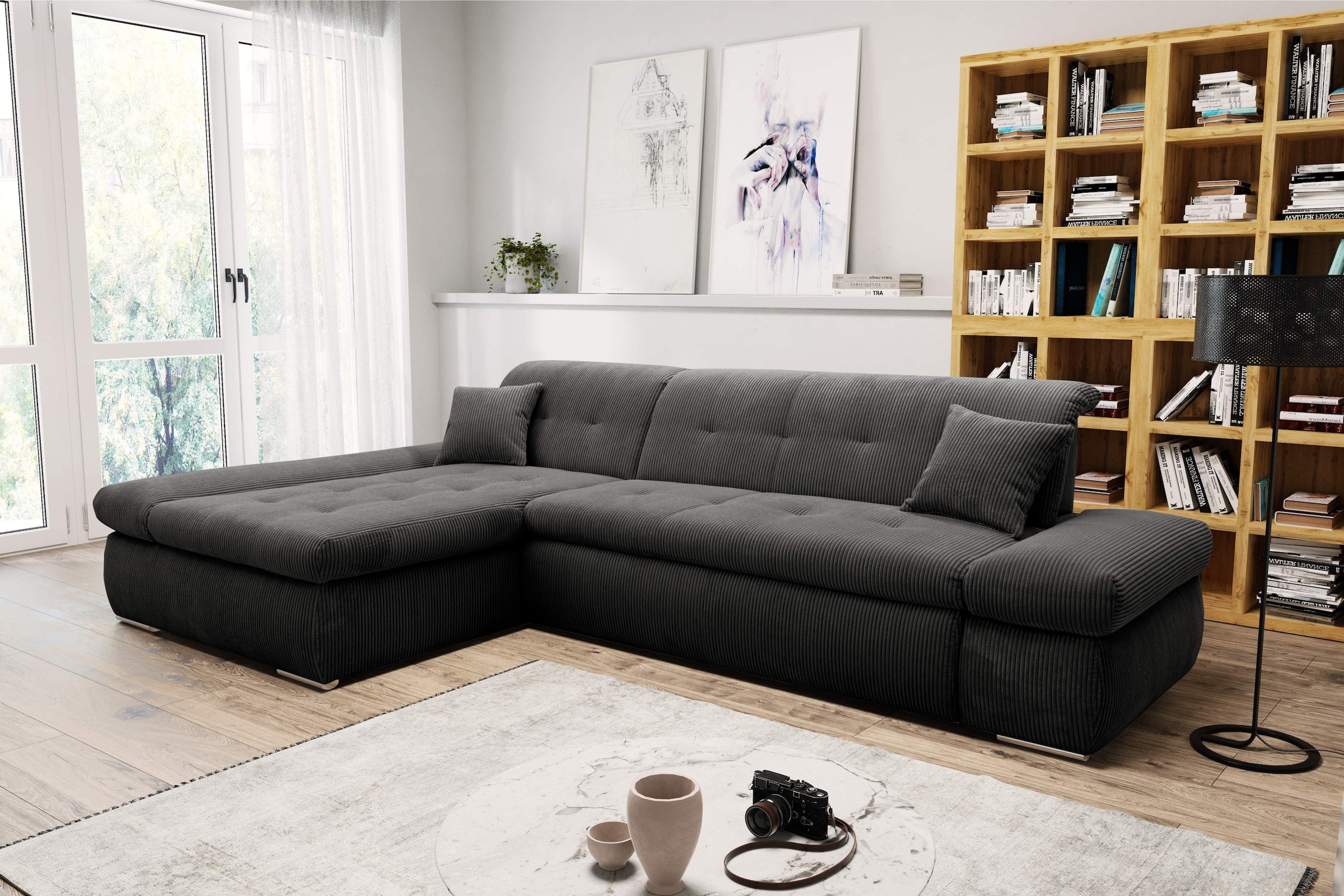 DOMO collection Ecksofa »Moric, L-Form, XXL-Sofa - Breite 300cm«, wahlweise günstig online kaufen