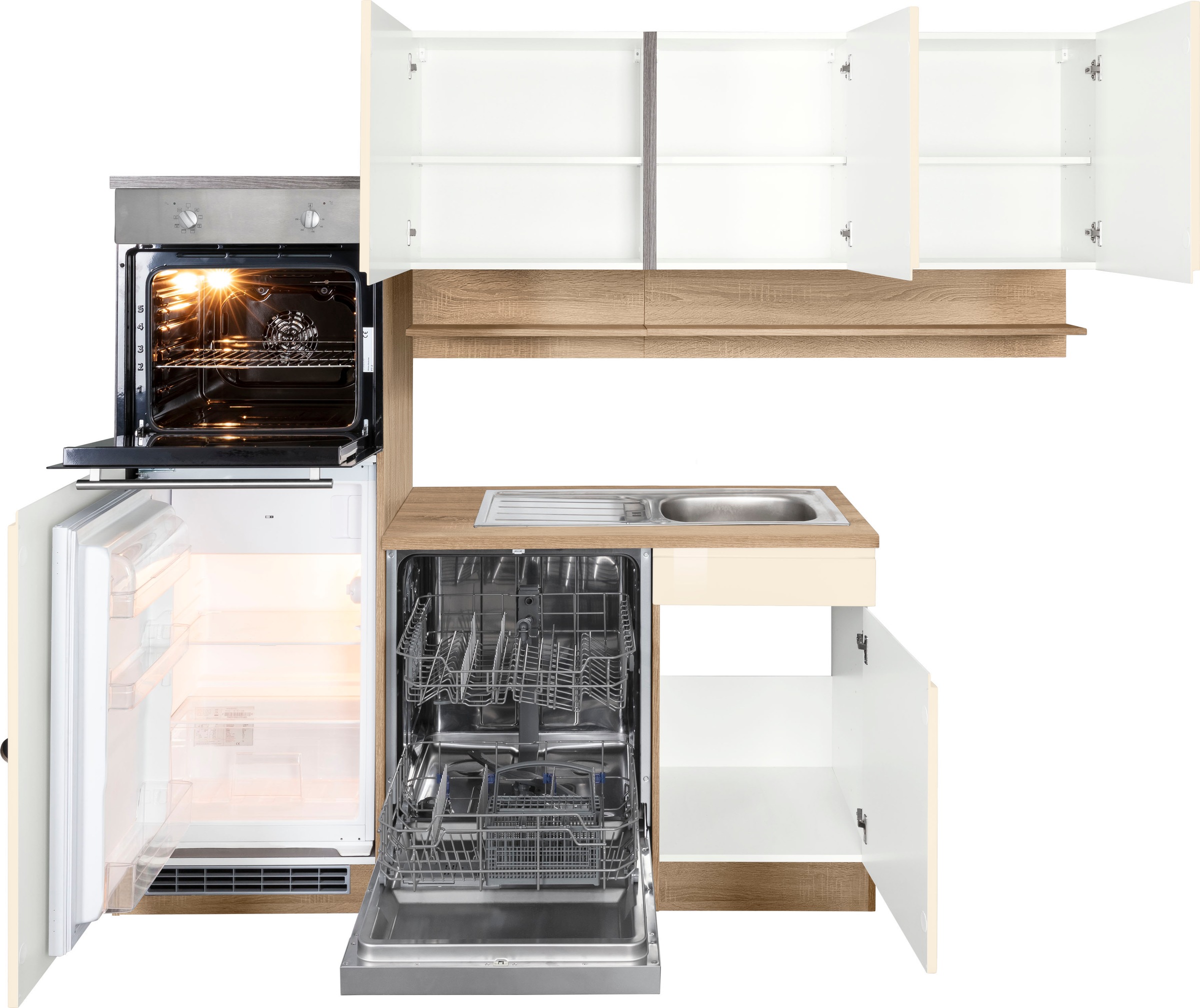 KOCHSTATION Winkelküche »KS-Virginia«, Stellbreite 230/190 cm, ohne E-Geräte