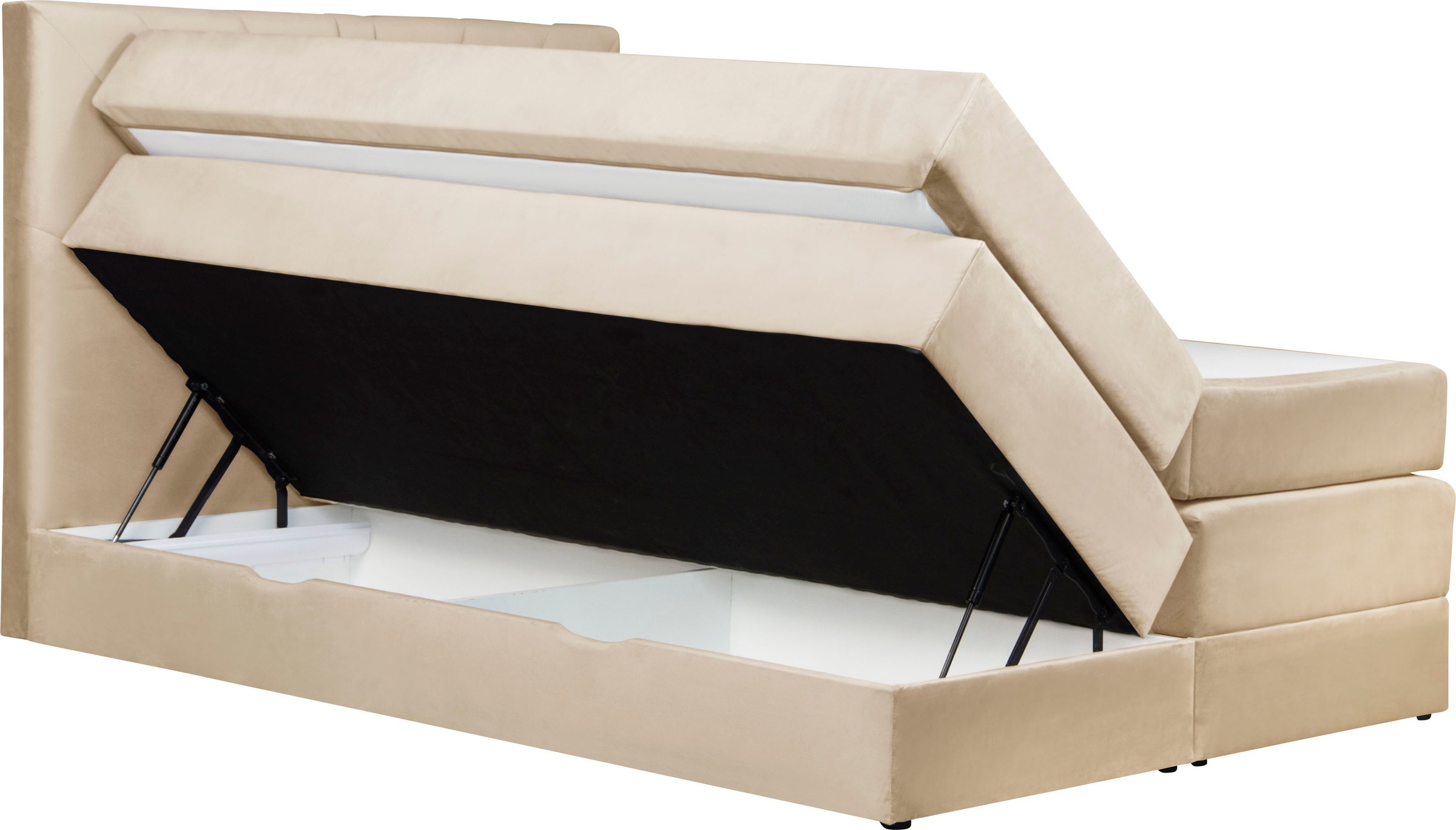 5. Bild von Leonique Boxspringbett »Rouen«, in 4 Breiten, 3 Härtegraden, incl. Topper und Bettkasten