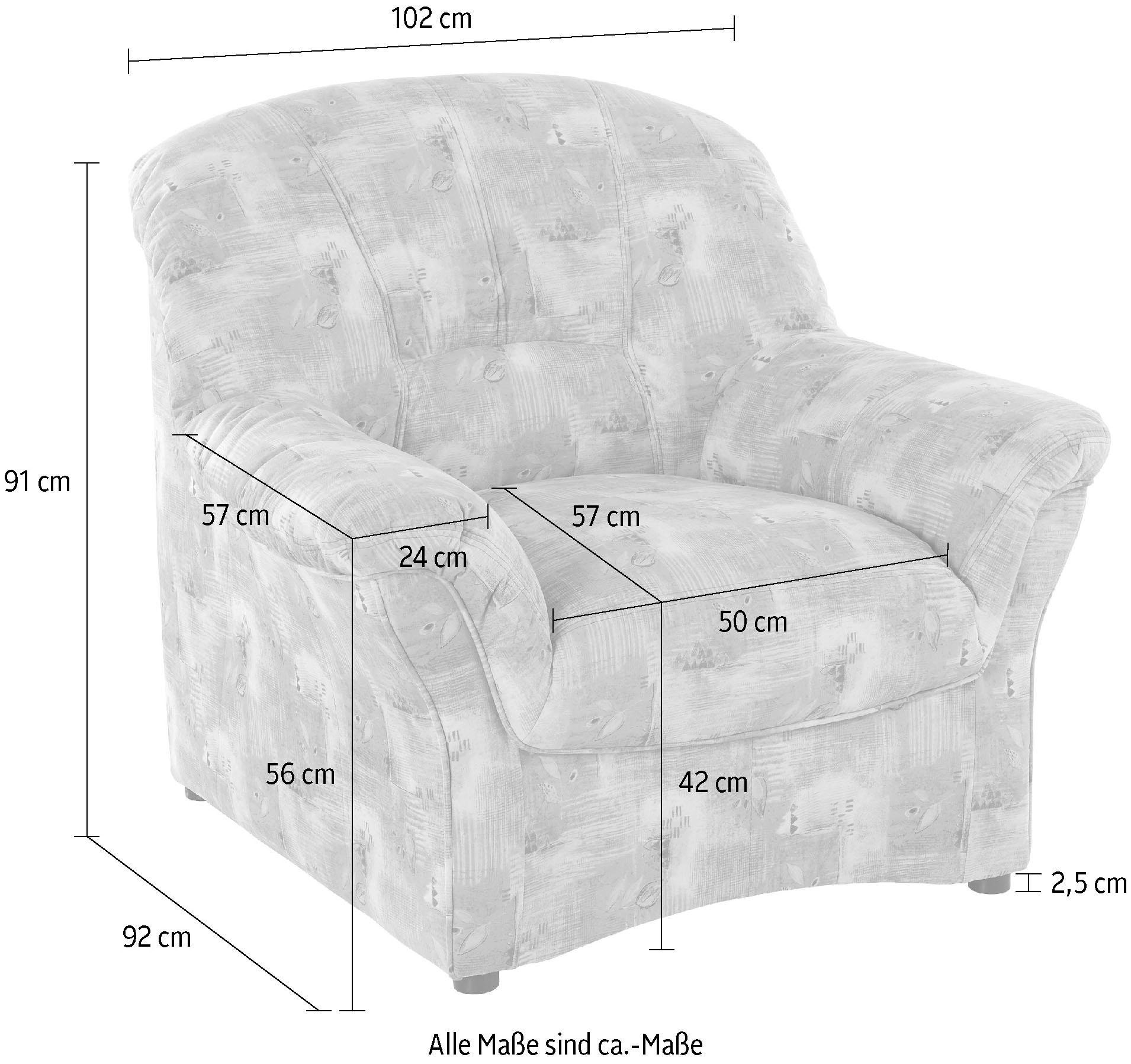 DOMO collection Sessel »Bahia«, inklusive Federkern
