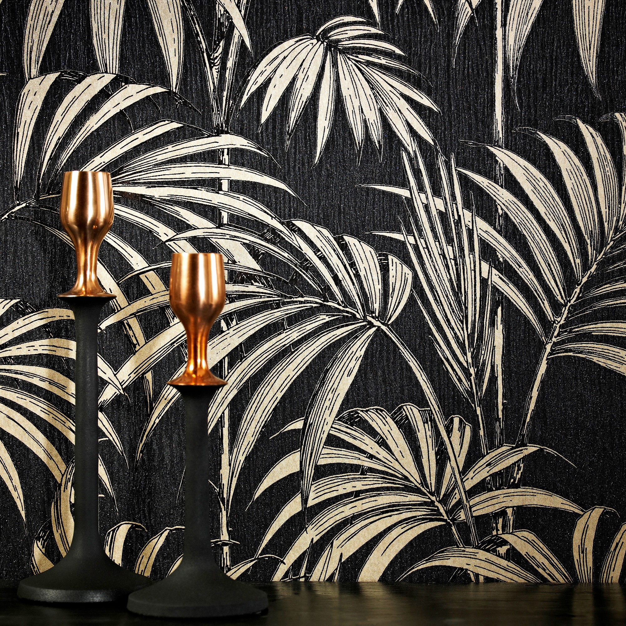 Boutique Vliestapete »Honolulu Black/Gold«, animal print, Honolulu Gold 1000x52cm