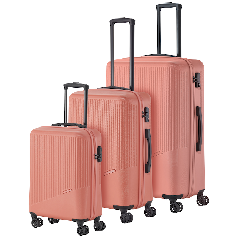 TRAVELITE Trolleyset »BALI 4w L/M/S« Kofferset Reisegepäck Reisekoffer Hartschallenkoffer TSA Schloss koralle