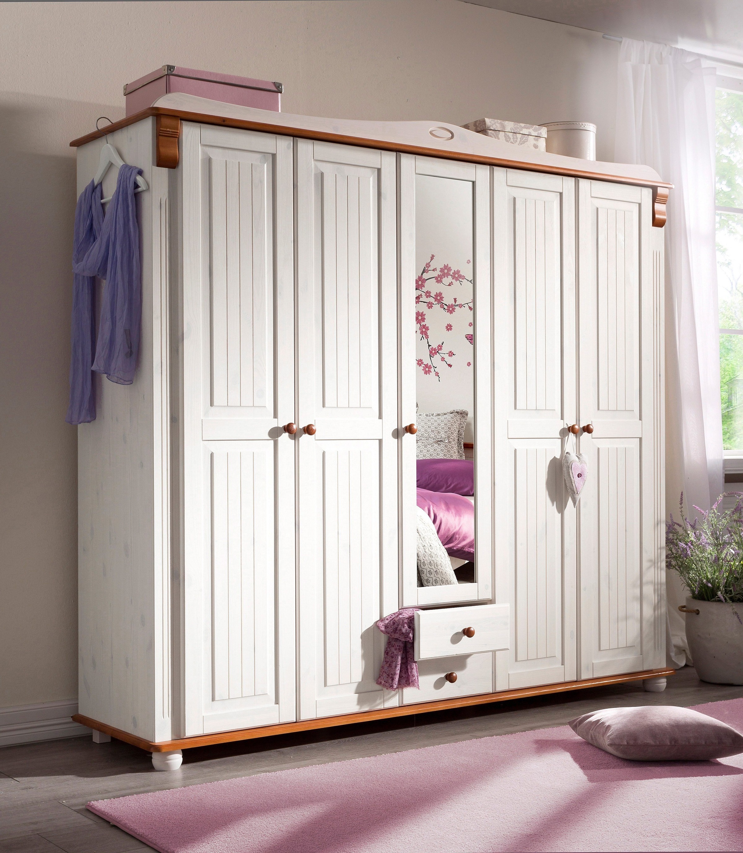 Home affaire Kleiderschrank "Adele" 4 Breiten: 92/130/169/207 H/T ca. 191/5 günstig online kaufen