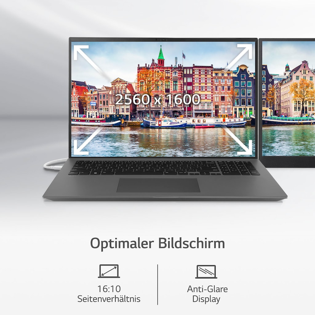 LG Notebook »gram 16«, 40,6 cm, / 16 Zoll, Intel, Core i7, Iris© Xe Graphics, 1000 GB SSD