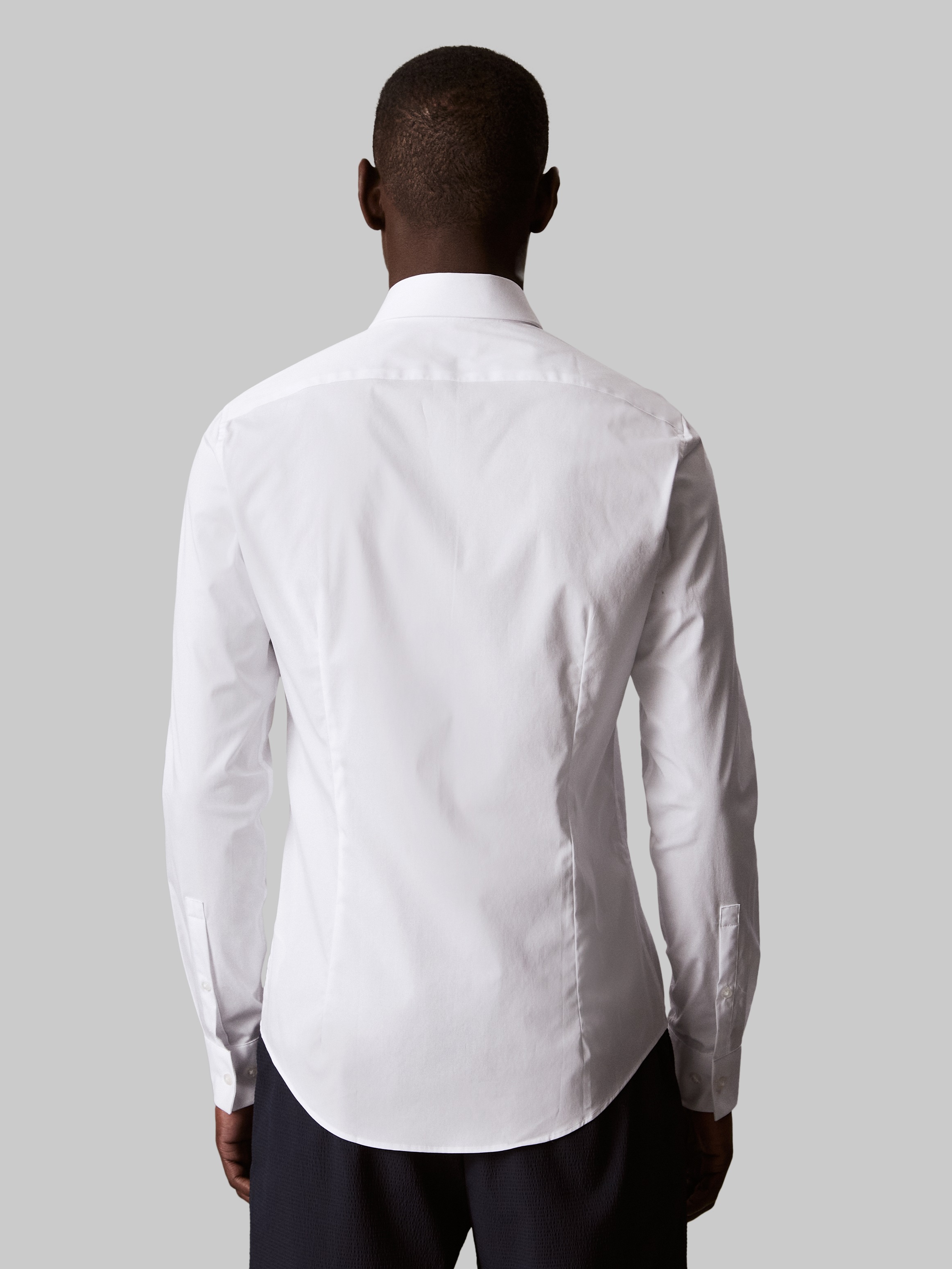 Calvin Klein Businesshemd »XSLIM ESNTL POPLIN NOS STR SLD« Mit Rundhalsausschnitt