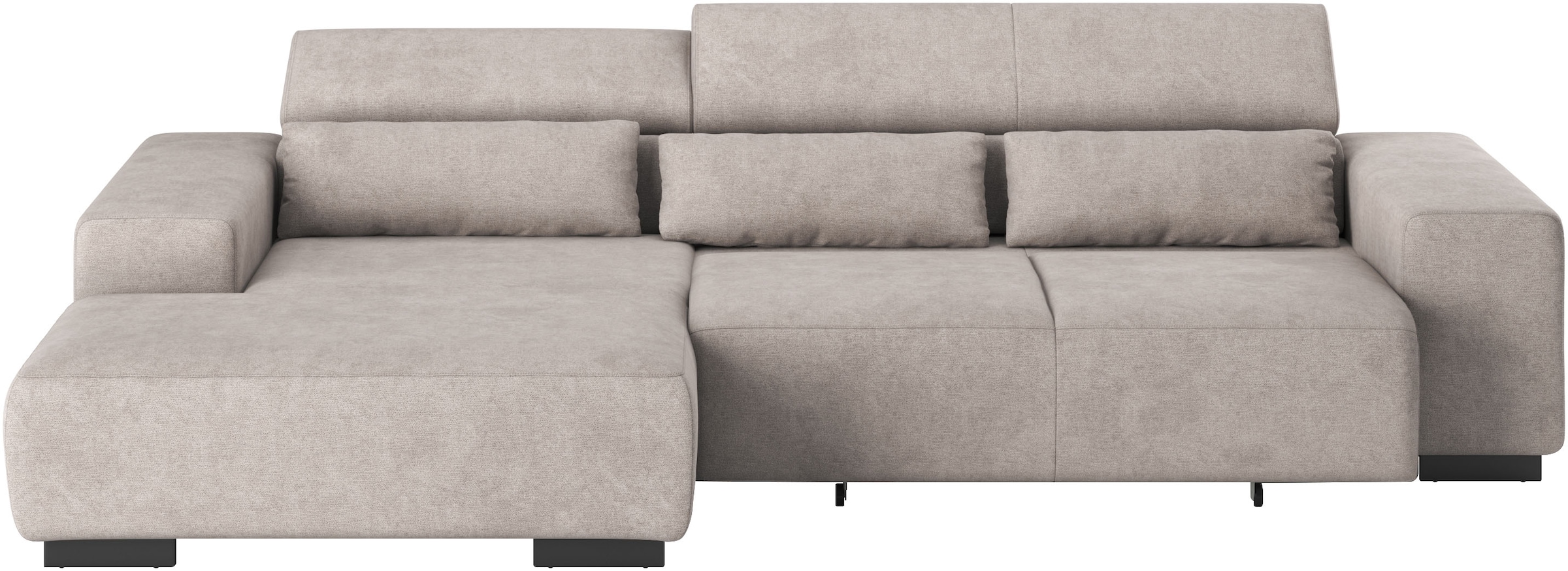 COTTA Ecksofa »Side L-Form, mit Kopfteilverstellung & 3 Nierenkissen«, optional motorische Sitztiefenverstellung
