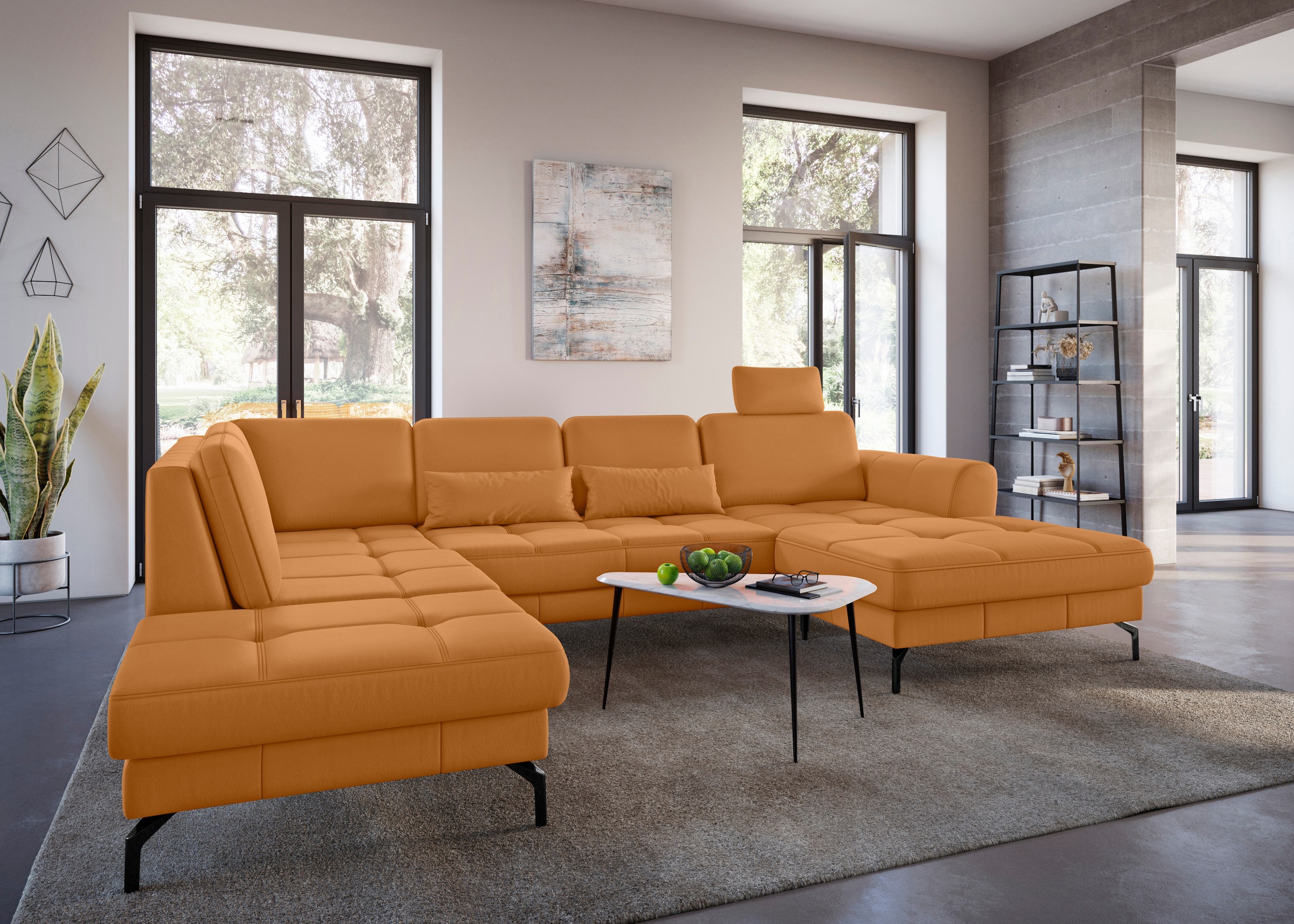 sit&more Wohnlandschaft »Bendigo U-Form«, inklusive Sitztiefenverstellung, günstig online kaufen