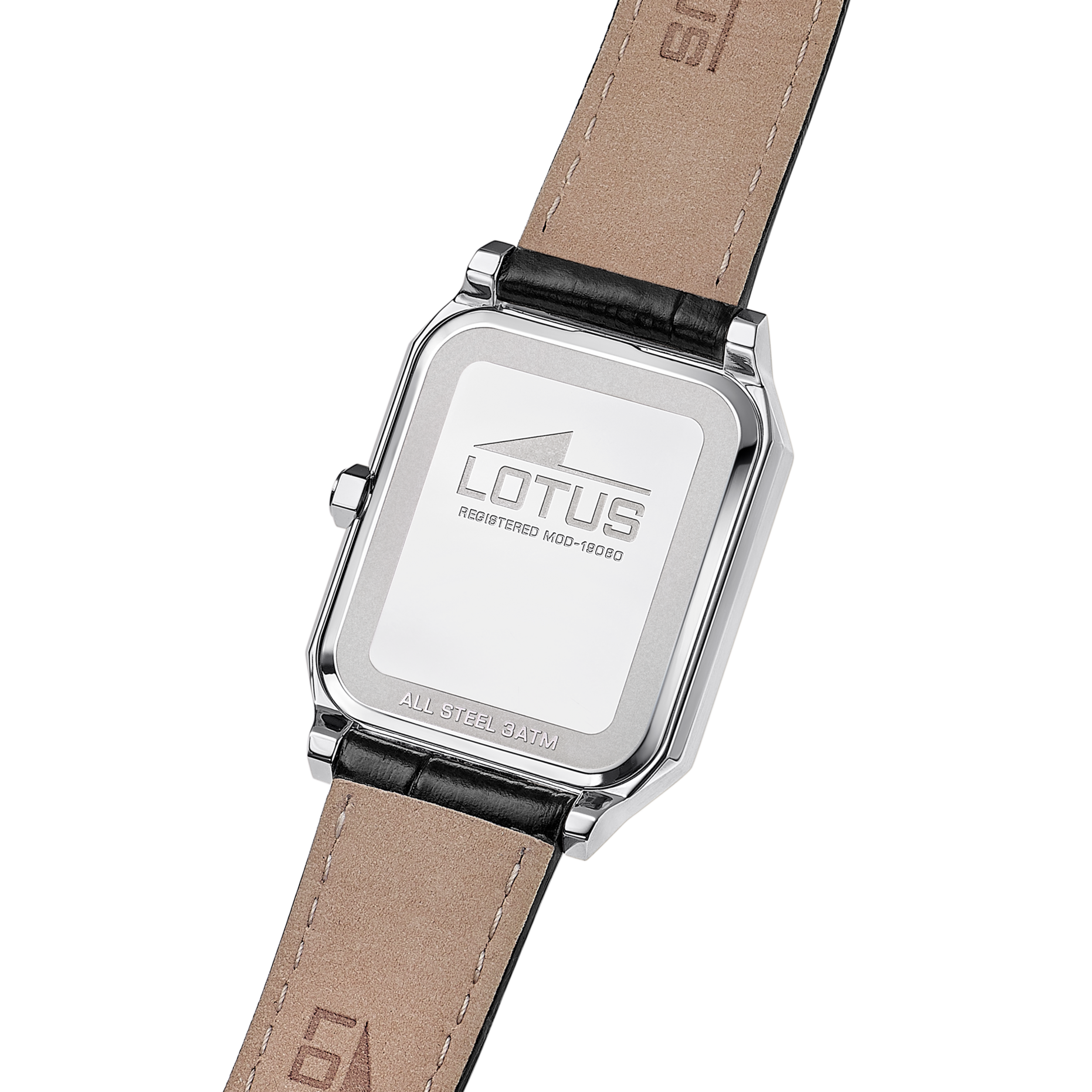 Lotus Quarzuhr »Square Series« Armbanduhr, Herrenuhr, Lederarmband, analog, Tag