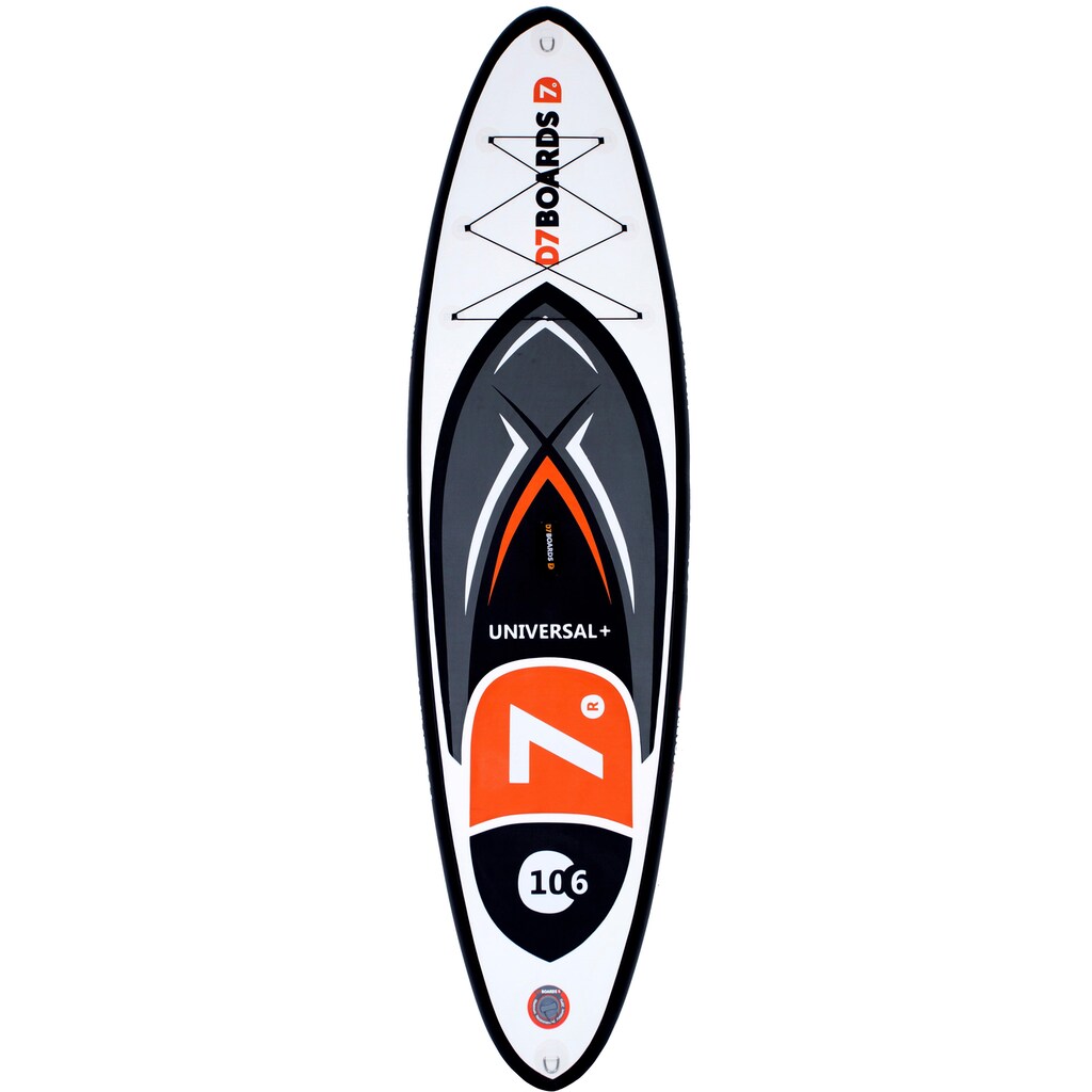 D7 Inflatable SUP-Board »D7 Universal Plus 10.6«, (Set, 5 tlg., mit Paddel, Pumpe und Transportrucksack)