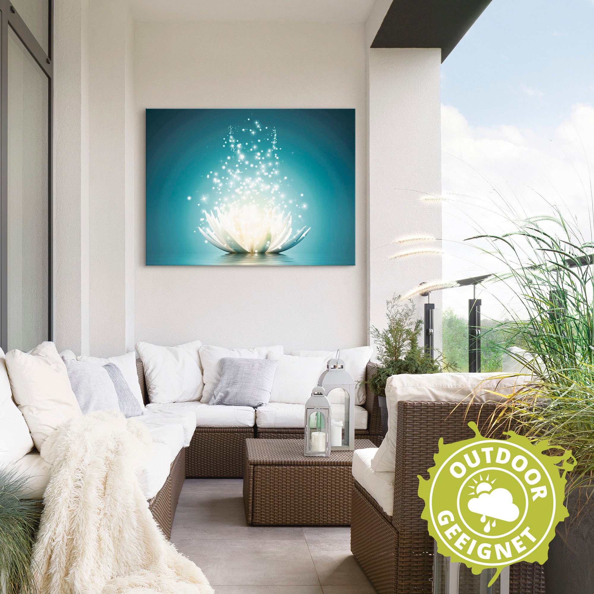 Artland Wandbild »Magie der Lotus-Blume« Blumen 1 Stk. tlg. als Alubild, Le günstig online kaufen