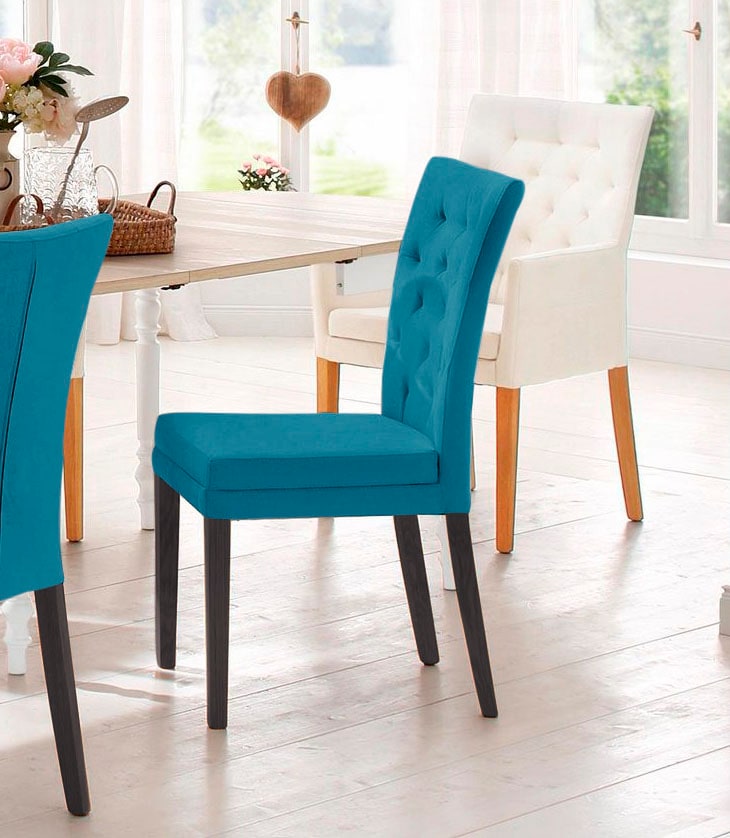 Home affaire 4-Fußstuhl »Colorado« (Set) 2 Stk. Luxus-Microfaser Beine aus günstig online kaufen