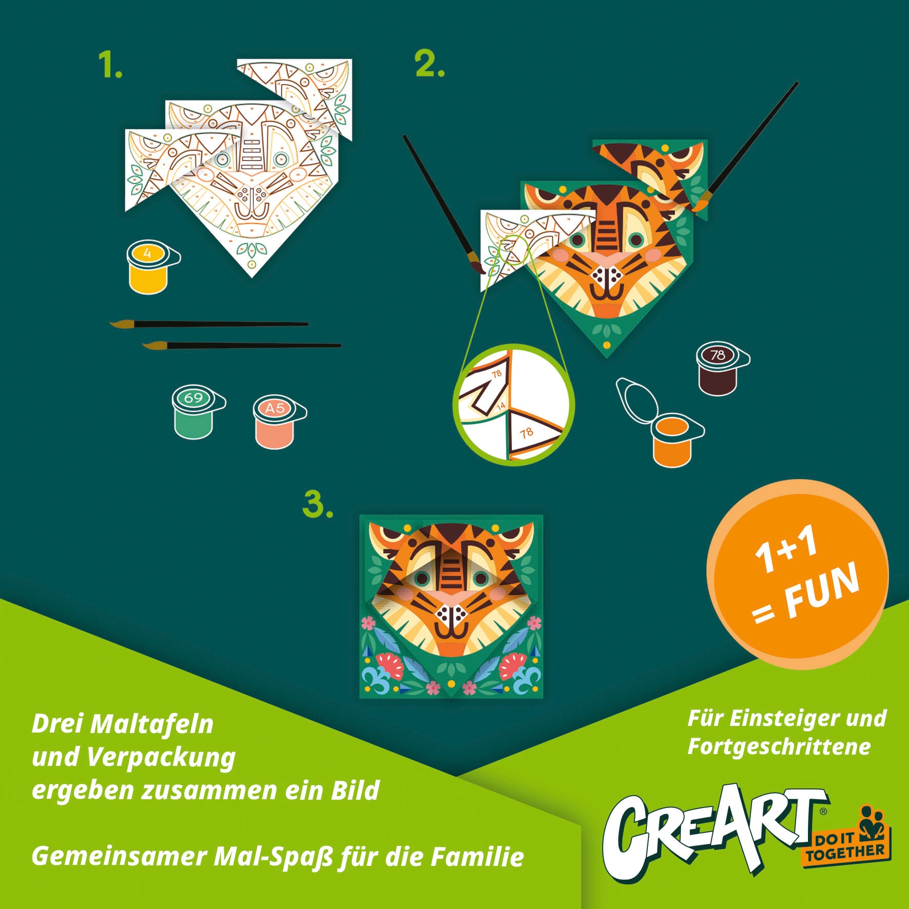 Ravensburger Malen nach Zahlen »CreArt, Do it together, Katze« Made in Europe