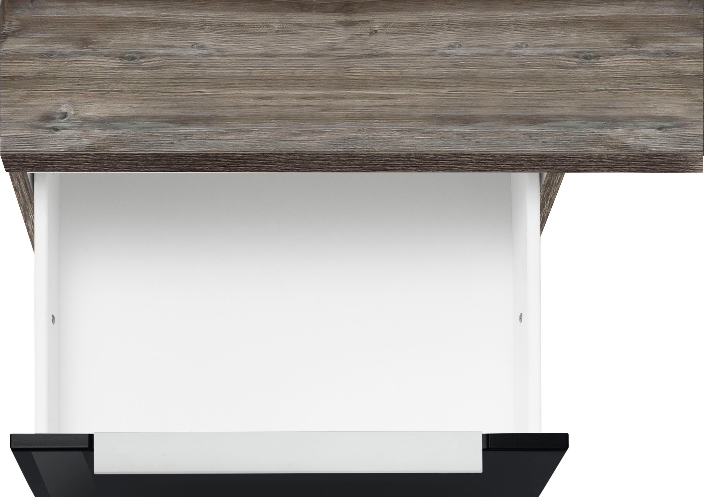 KOCHSTATION Küchenzeile »KS-Brindisi«, Breite 210 cm, wahlweise mit E-Geräten, mit MDF-Fronten und Regal
