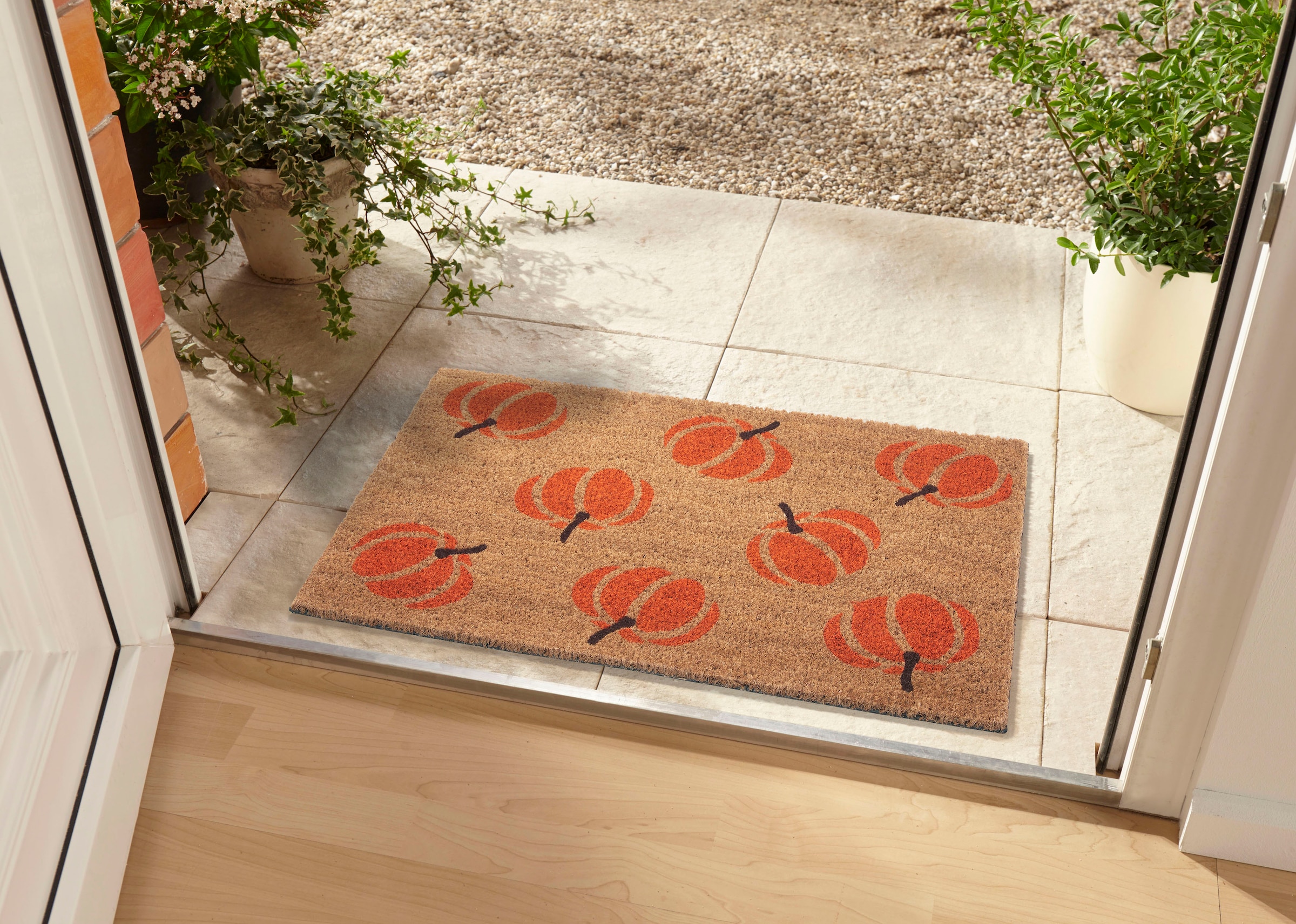 HANSE Home Fußmatte »Mix Mats Kokos Pumpkins«, rechteckig, 15 mm Höhe, Kokos, Schmutzfangmatte, Outdoor, Rutschfest, Innen, Kokosmatte, Flur