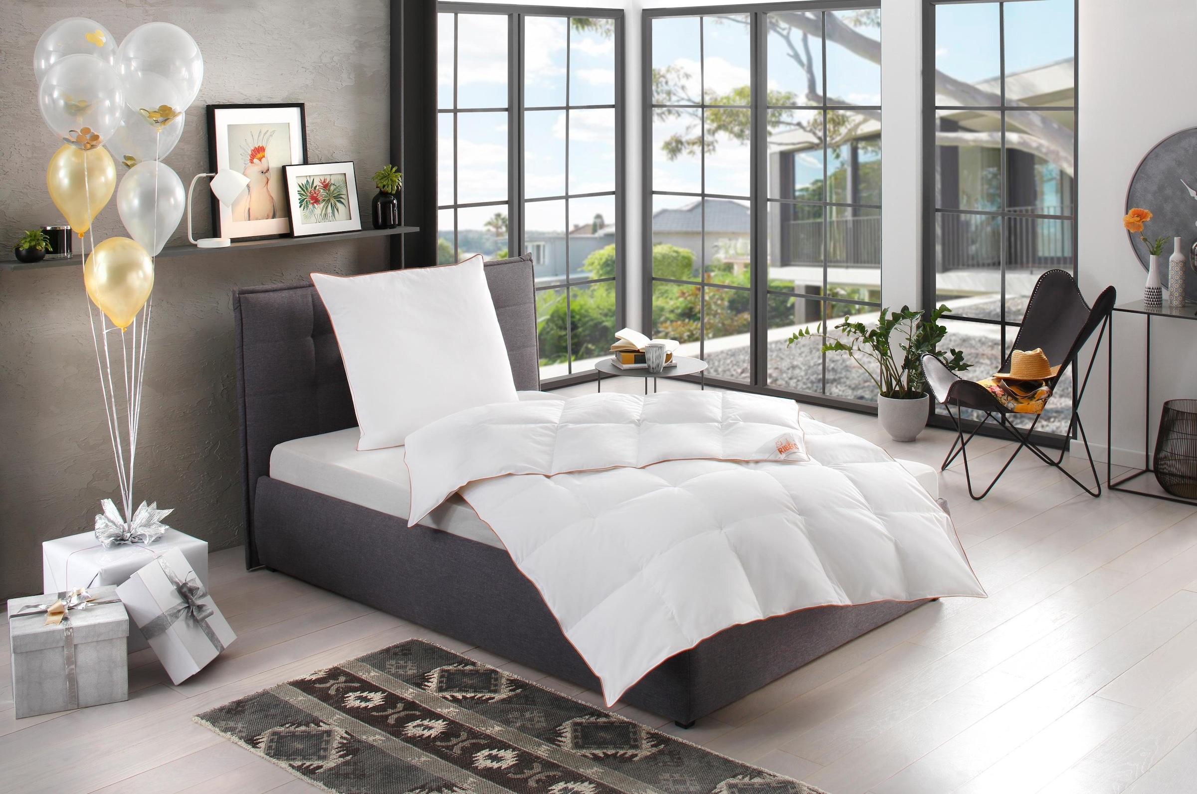 RIBECO Daunenbettdecke + Kopfkissen »Ella« zum Top-Preis! günstig online kaufen