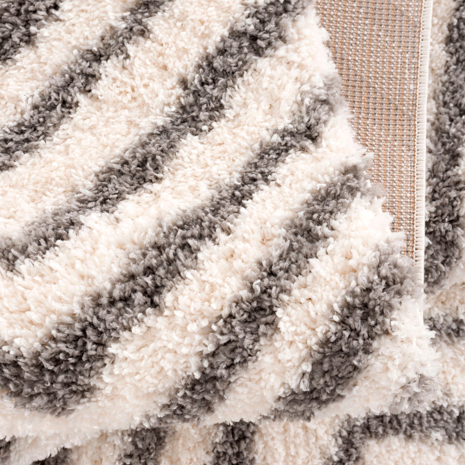 Carpet City Hochflor-Teppich »Pulpy 531«, rechteckig, 30 mm Höhe, besonders weich, mit Fransen, Zickzack Look