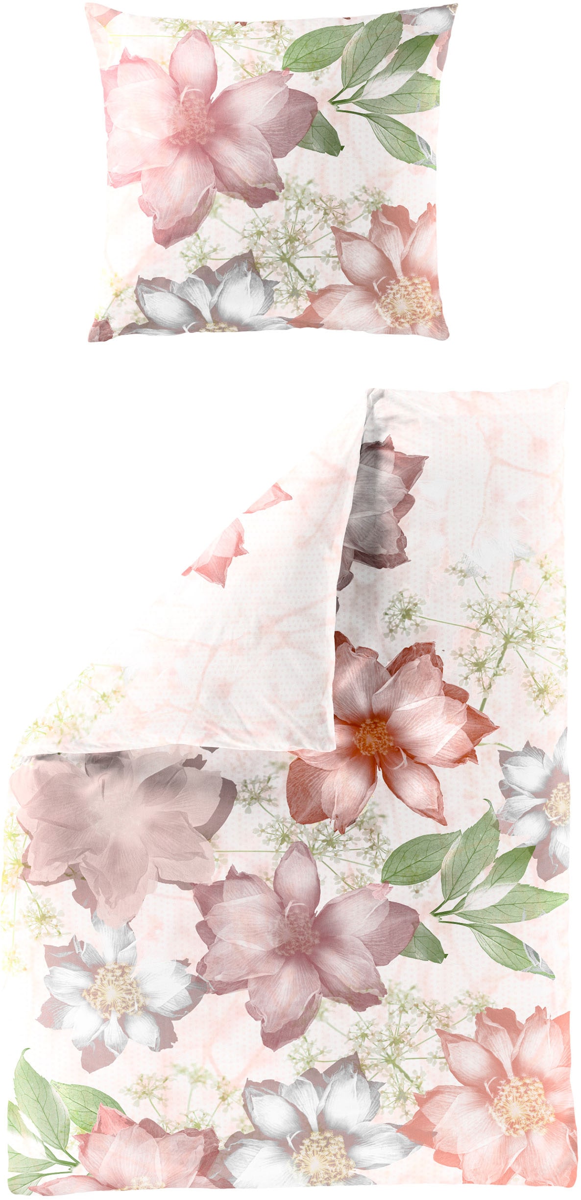 BIERBAUM Bettwäsche »5306« 2 Stk. tlg. Mako-Satin, 100 % Baumwolle, pflegel günstig online kaufen