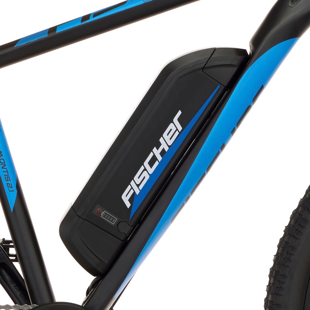 FISCHER Fahrrad E-Bike »MONTIS 2.1 418«, 9 Gang, Shimano, Altus, Heckmotor 250 W, (mit Akku-Schlüssel-Akku-Ladegerät-Beleuchtungsset-Schloss-Werkzeug)