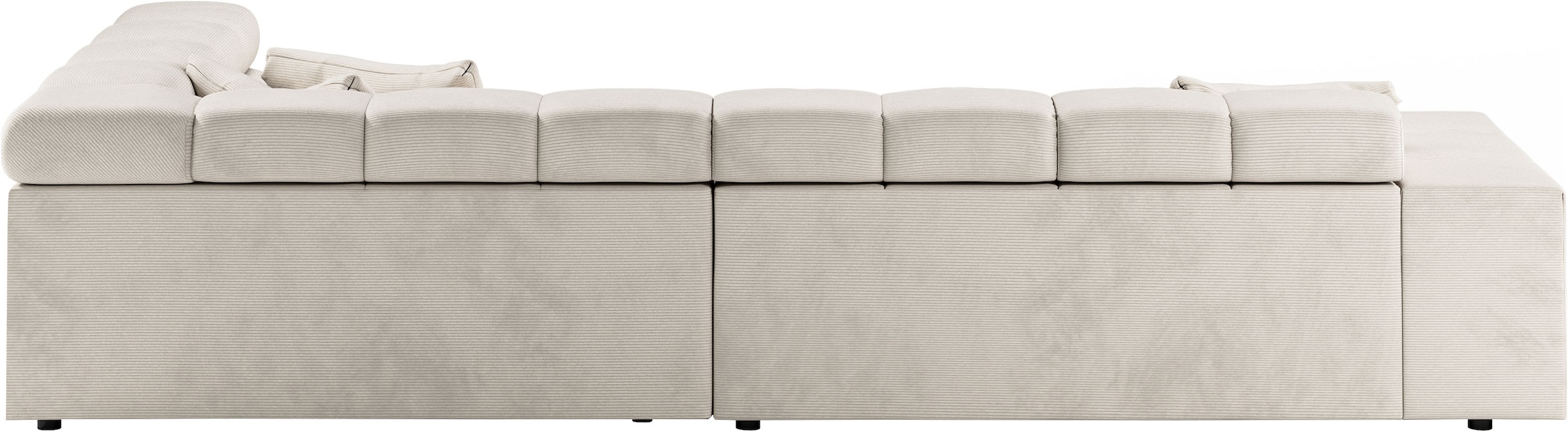 INOSIGN Ecksofa »Ancona incl. Kopfteilverstellung, Breite 319cm, L-Form«, wahlweise motorische Sitztiefenverstellung, auch in Cord + Easy Care