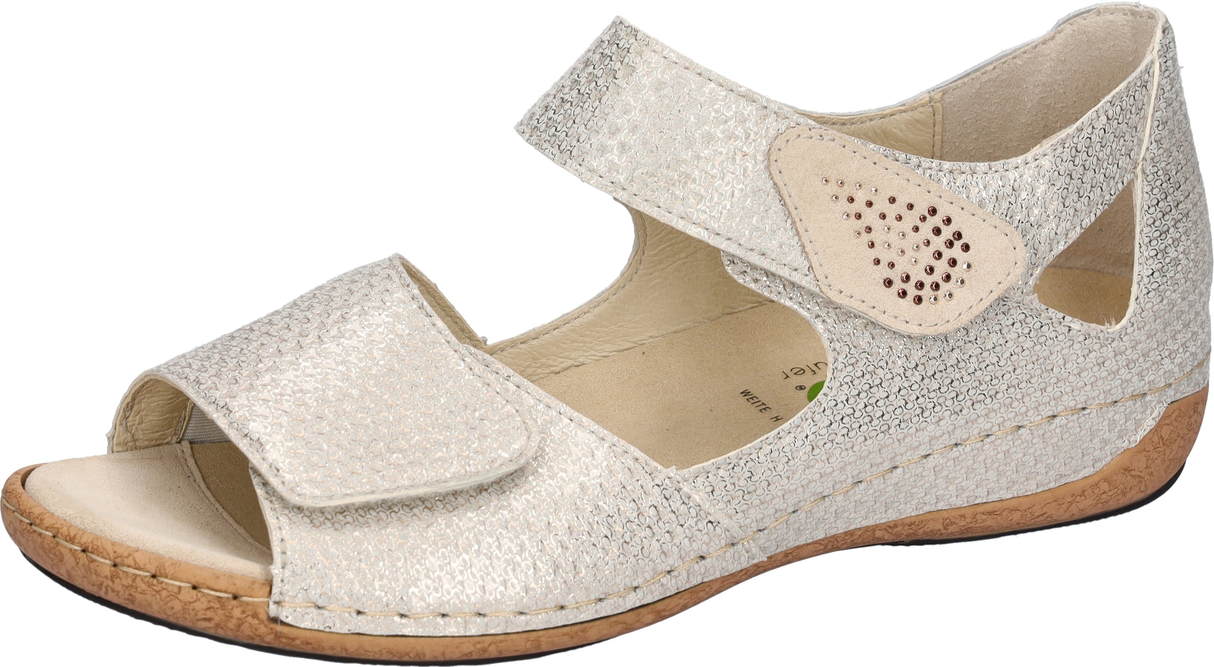 Waldläufer Sandale »Heliett«  , Sommerschuh, Sandalette, Keilabsatz, mit Orthotritt, H-Weite