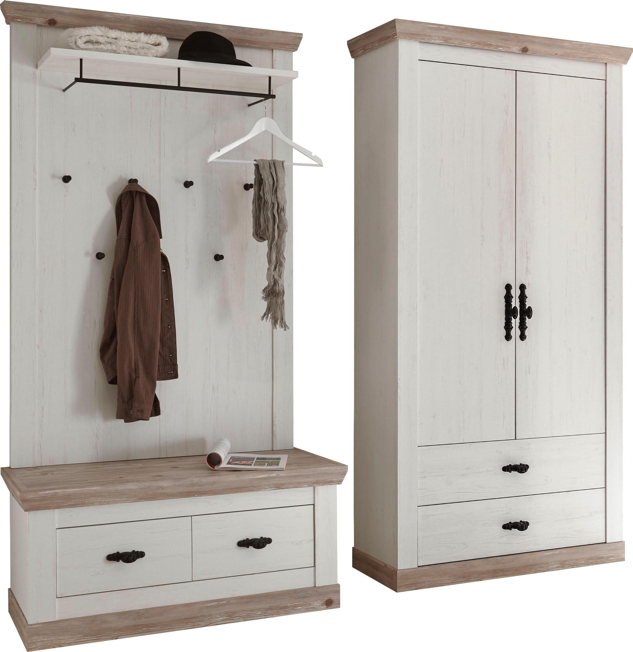 Stauraumschrank und aus Paneel (3 im St.), bestellen Online-Shop affaire 1 »Florenz«, 1 1 Garderoben-Set Bank, bestehend Home