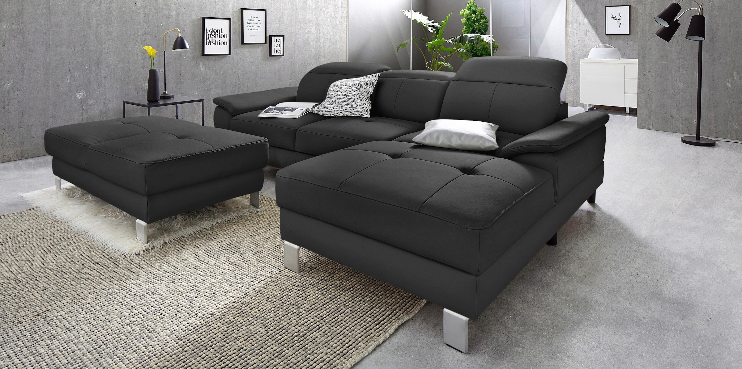 exxpo - sofa fashion Hocker »Mantua 2 Bankhocker, tolle Verarbeitungsdetails, modern und elegant«