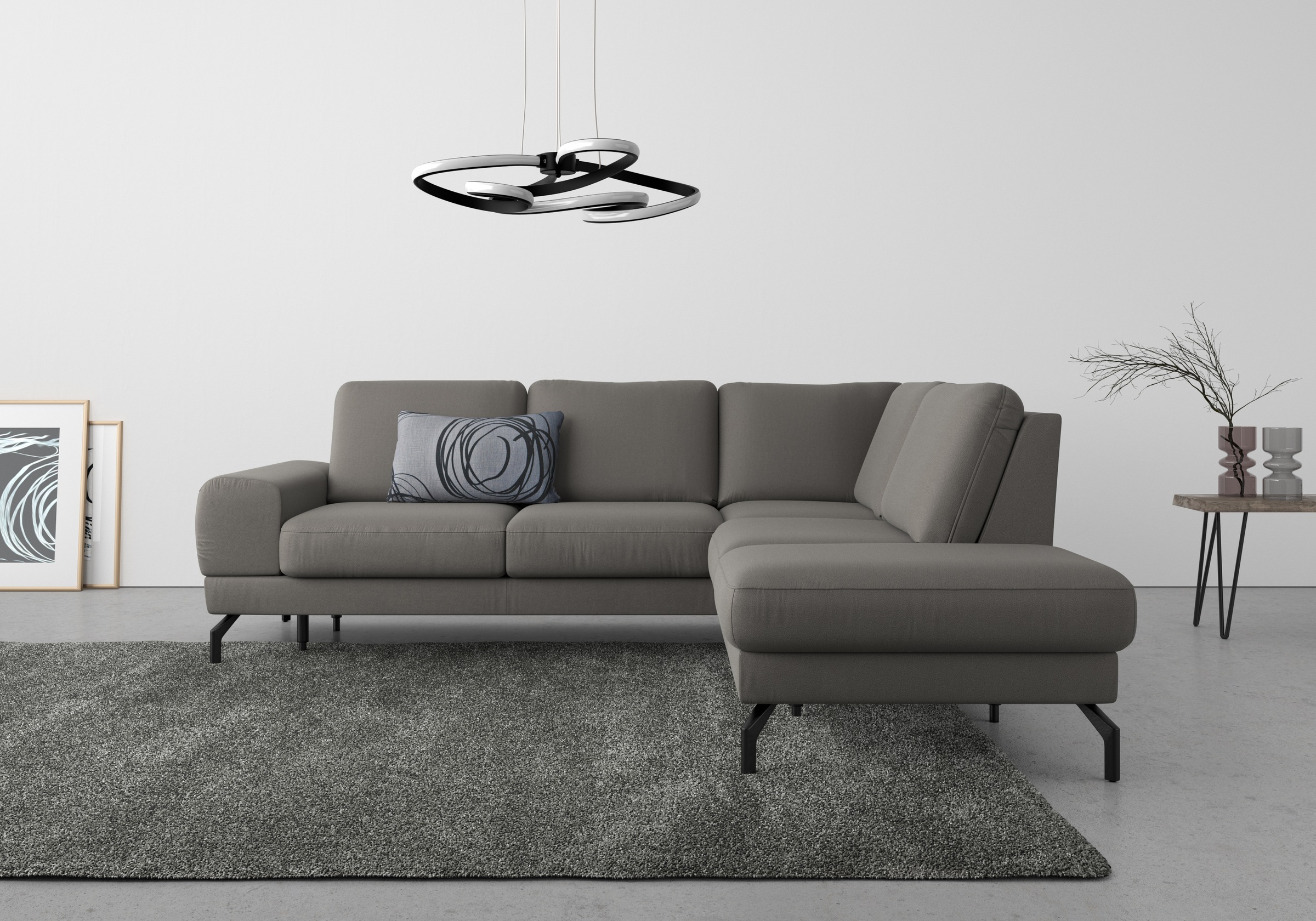 sit&more Ecksofa »Cinturo L-Form«, inklusive Sitztiefenverstellung und Federkern, Sitzhöhe 48 cm