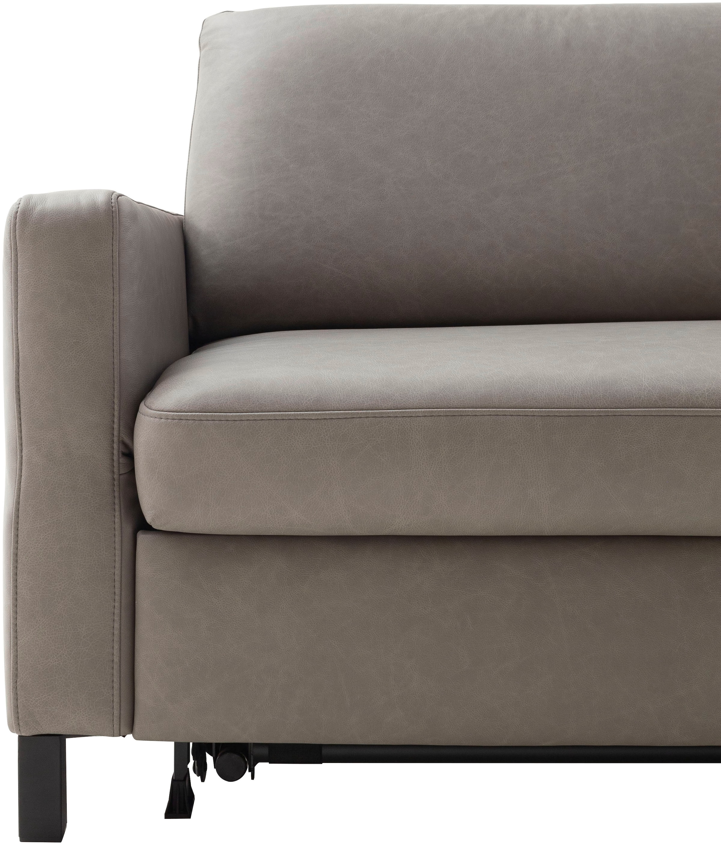 Home affaire Schlafsofa »Calestra, Lederbezug, 2-Sitzer mit Kaltschaummatratze, Breite 168 cm« Längsschläfer mit echter Dauerschläferfunktion & flexibel stellbar