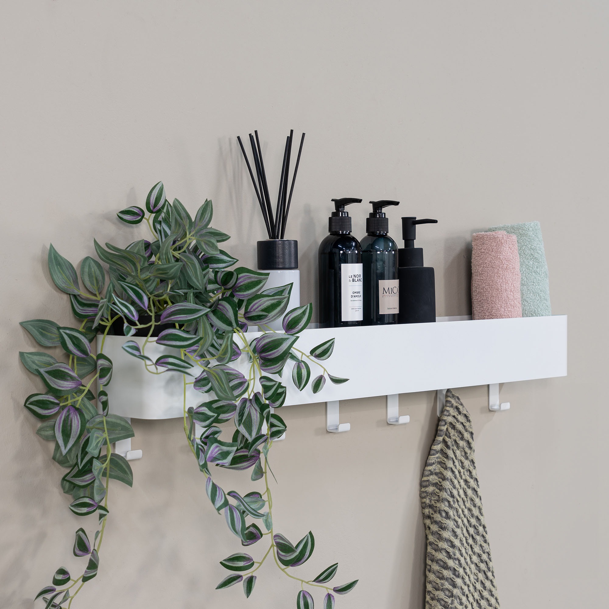 Spinder Design Garderobenhaken »Multi 7«, (1 St.), 2-in-1 Wandregal + Garderobe