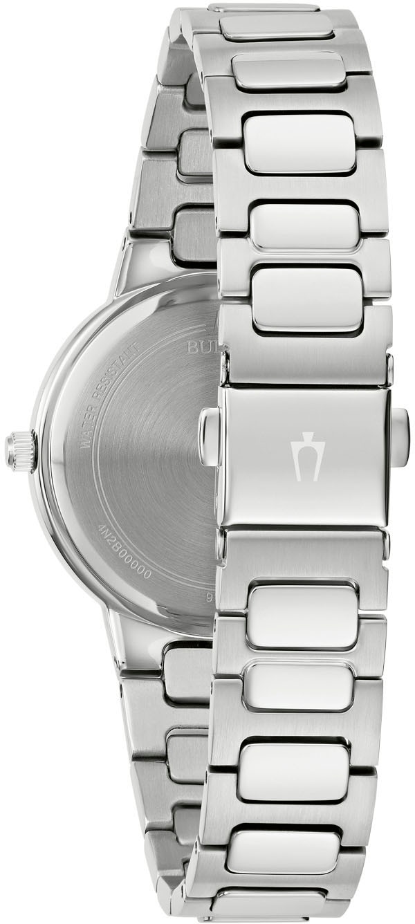 Bulova Quarzuhr Armbanduhr, Damenuhr, Edelstahlarmband, analog