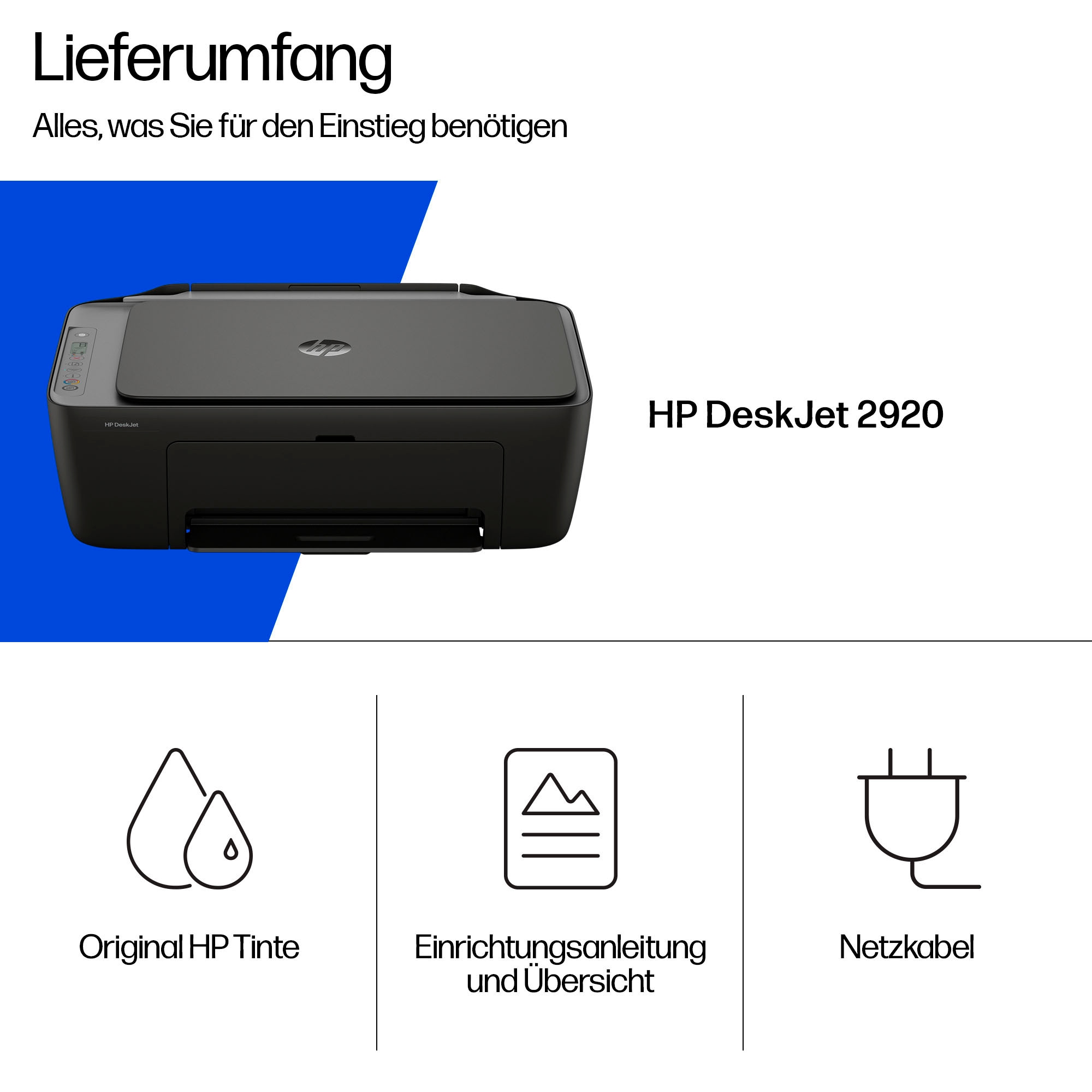 HP Multifunktionsdrucker »DeskJet 2920« 3 Monate gratis drucken mit HP Instant Ink