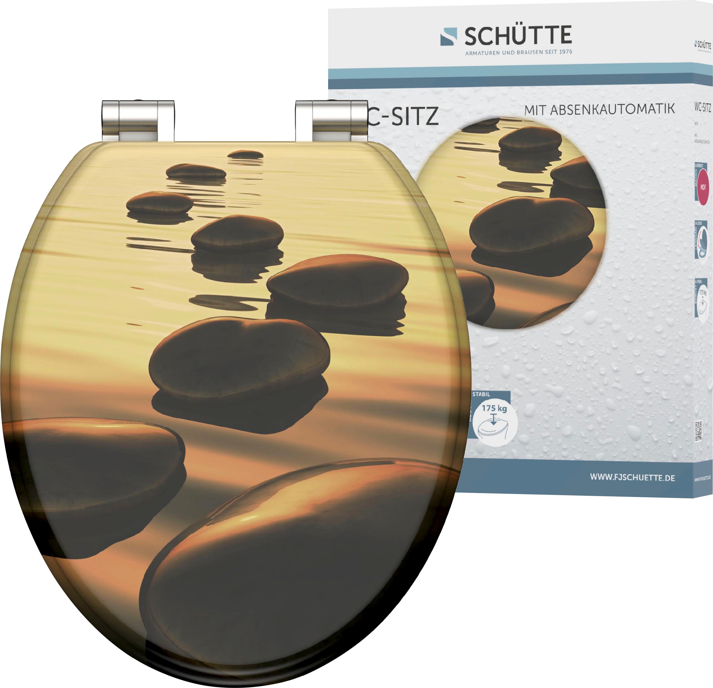 Schütte WC-Sitz »SEA STONE«, mit Absenkautomatik und MDF Holzkern günstig online kaufen