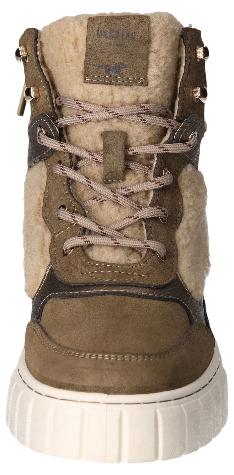Mustang Shoes Winterboots, Plateau, Schnürboots, Stiefelette mit Teddy-Futter-Besätzen