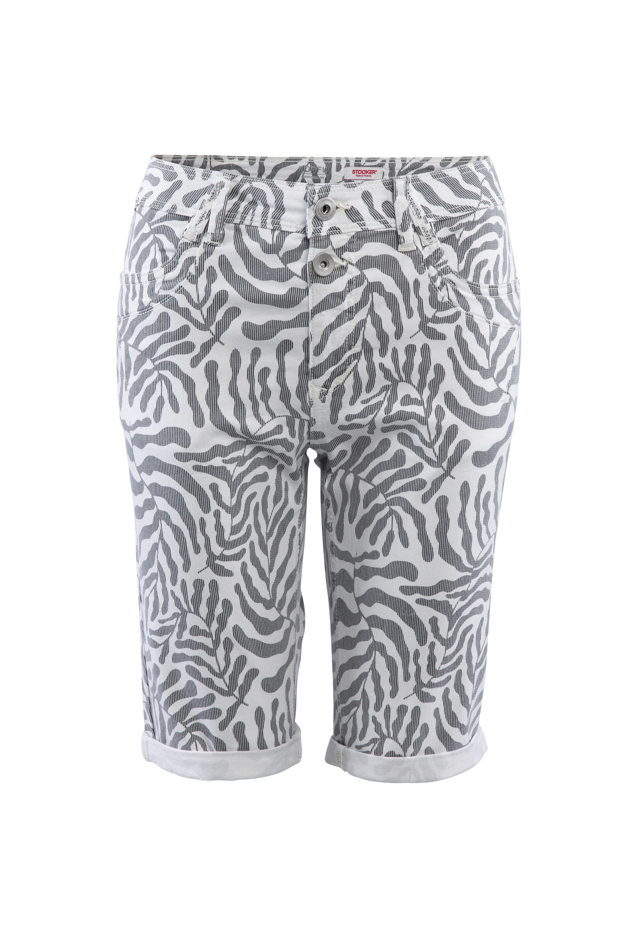 STOOKER WOMEN Bermudas »KORFU Print Bermuda Boyfriend Fit«, Bermuda 5-Pocket Boyfriend Fit Power Stretch für Damen