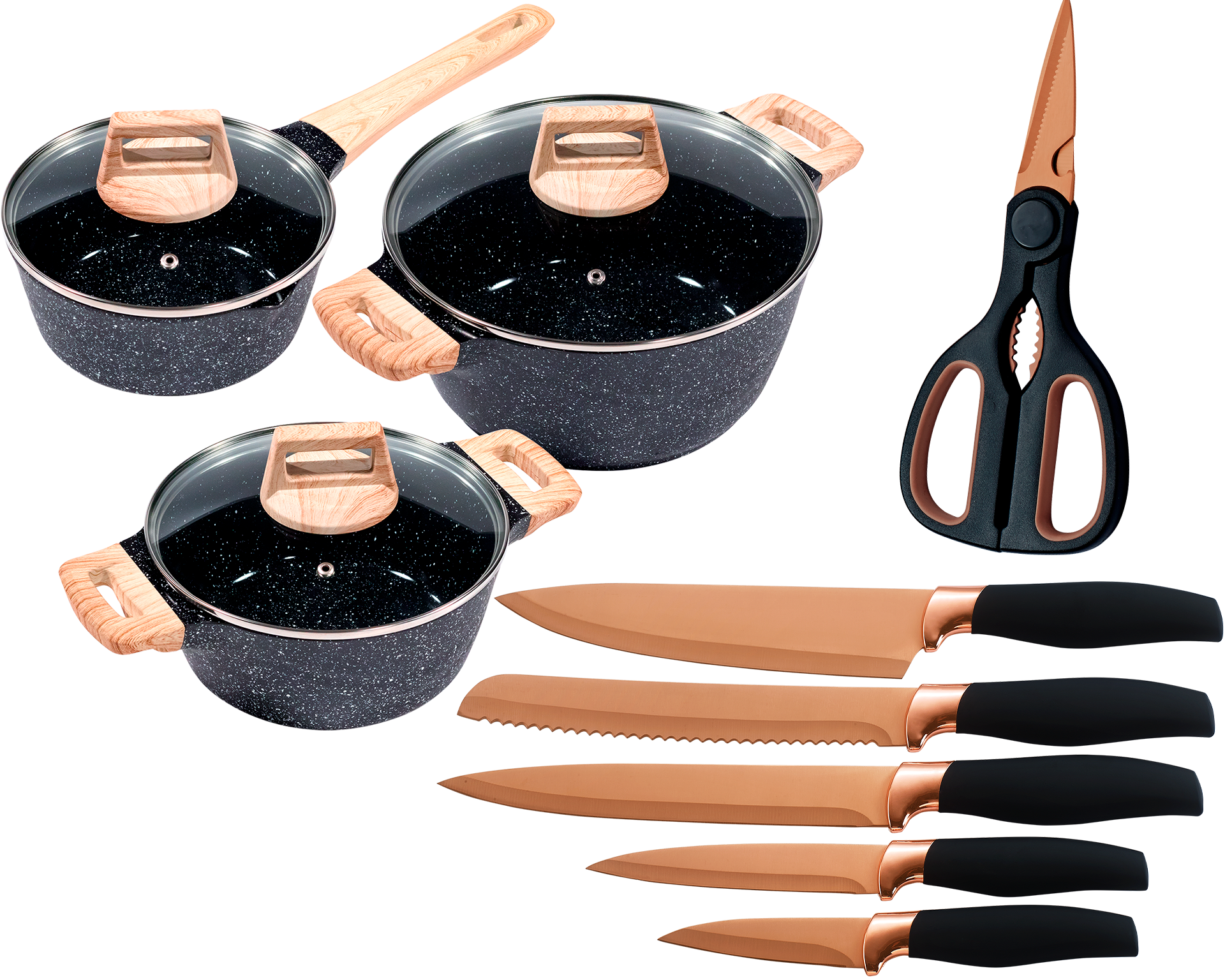 KING Topf-Set »»ESSENTIAL« Aluminiumguss, Induktion, Antihaftbeschichtung« günstig online kaufen