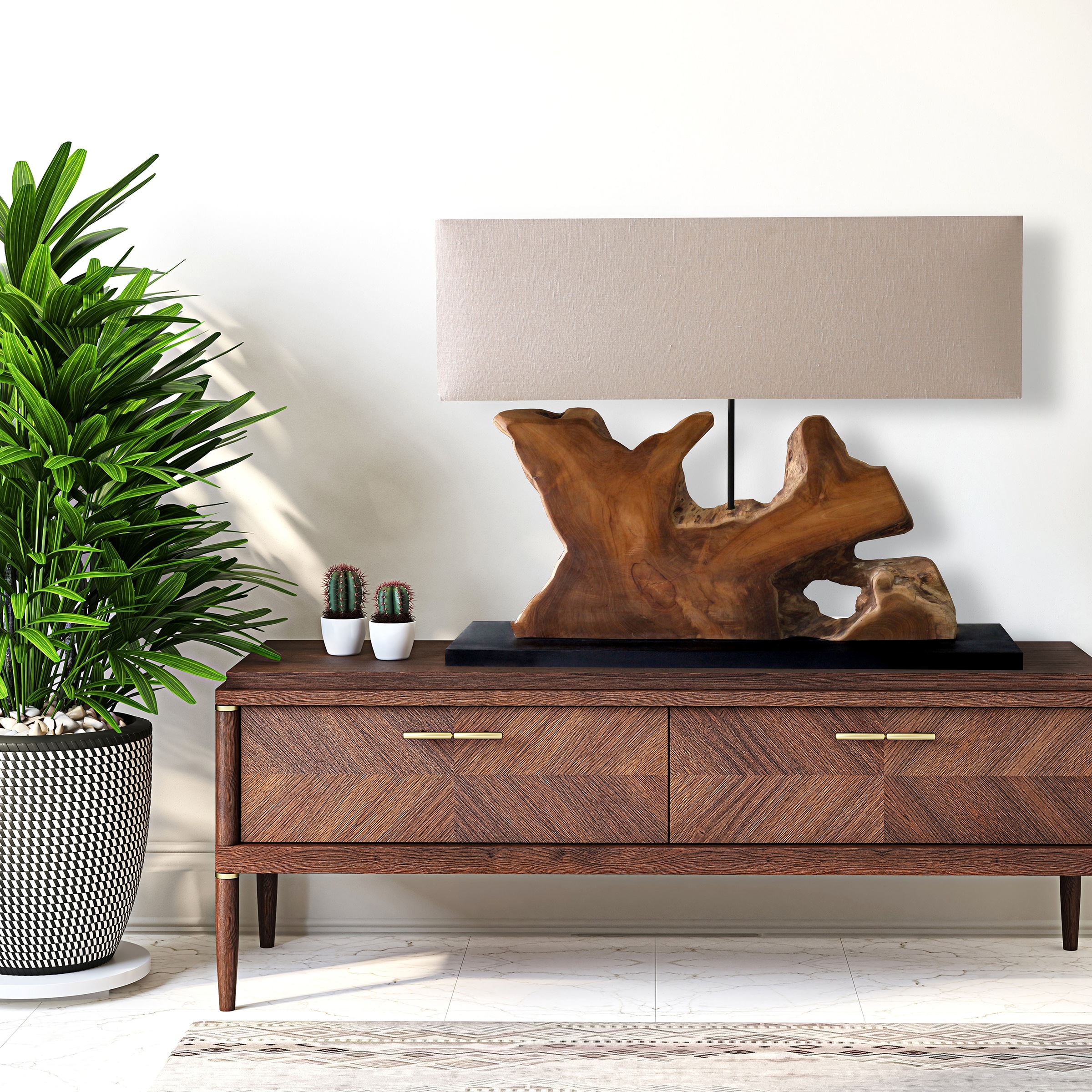 SalesFever Tischleuchte »Treibholz« E27 1 Stk. handgefertigt günstig online kaufen