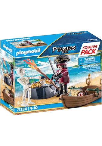 Konstruktions-Spielset »Starter Pack, Pirat mit Ruderboot (71254), Pirates«, (42 St.)