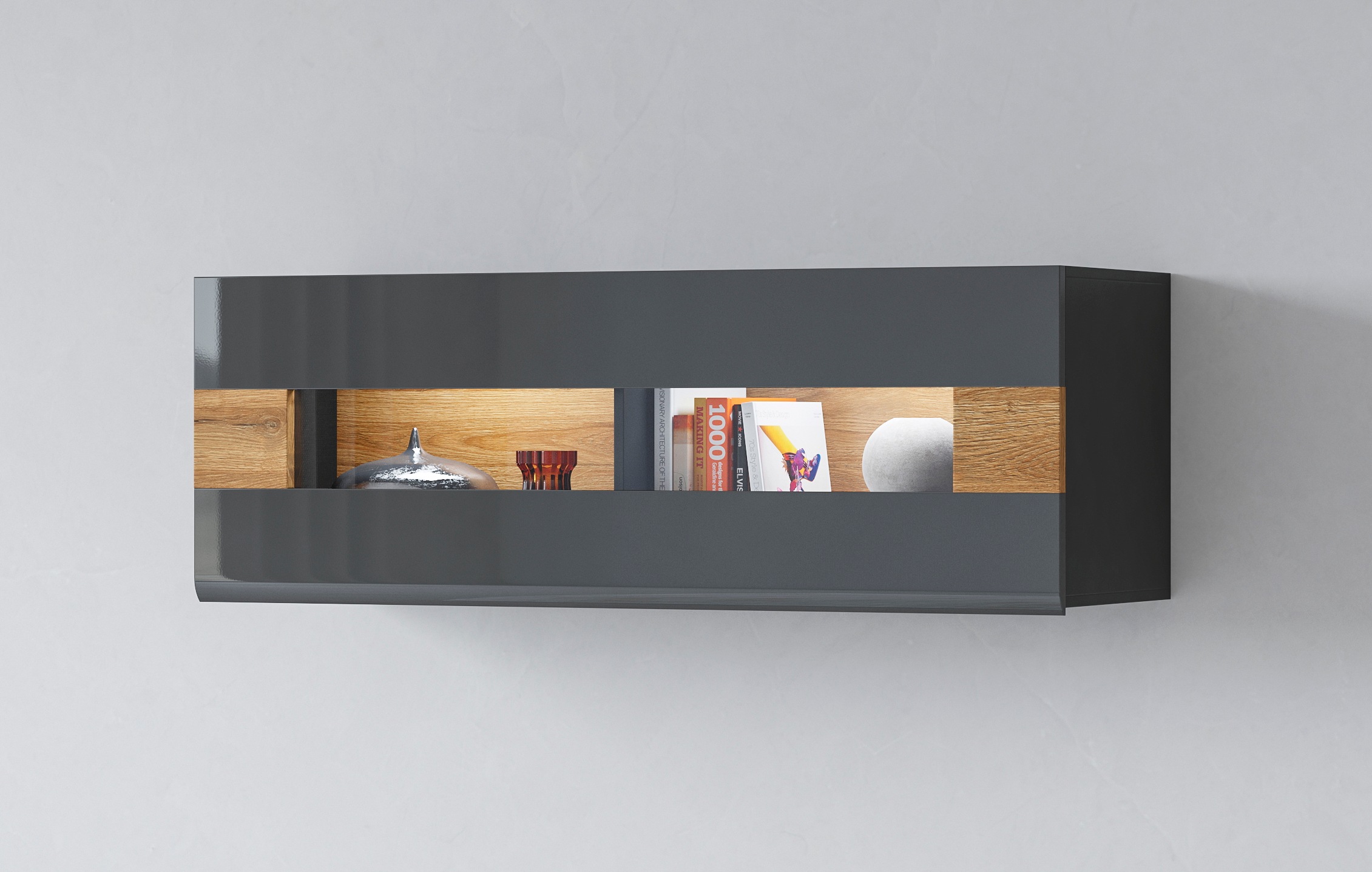 INOSIGN Hängevitrine »Toledo,Breite 131 cm trendige Glasvitrine mit dekorat günstig online kaufen